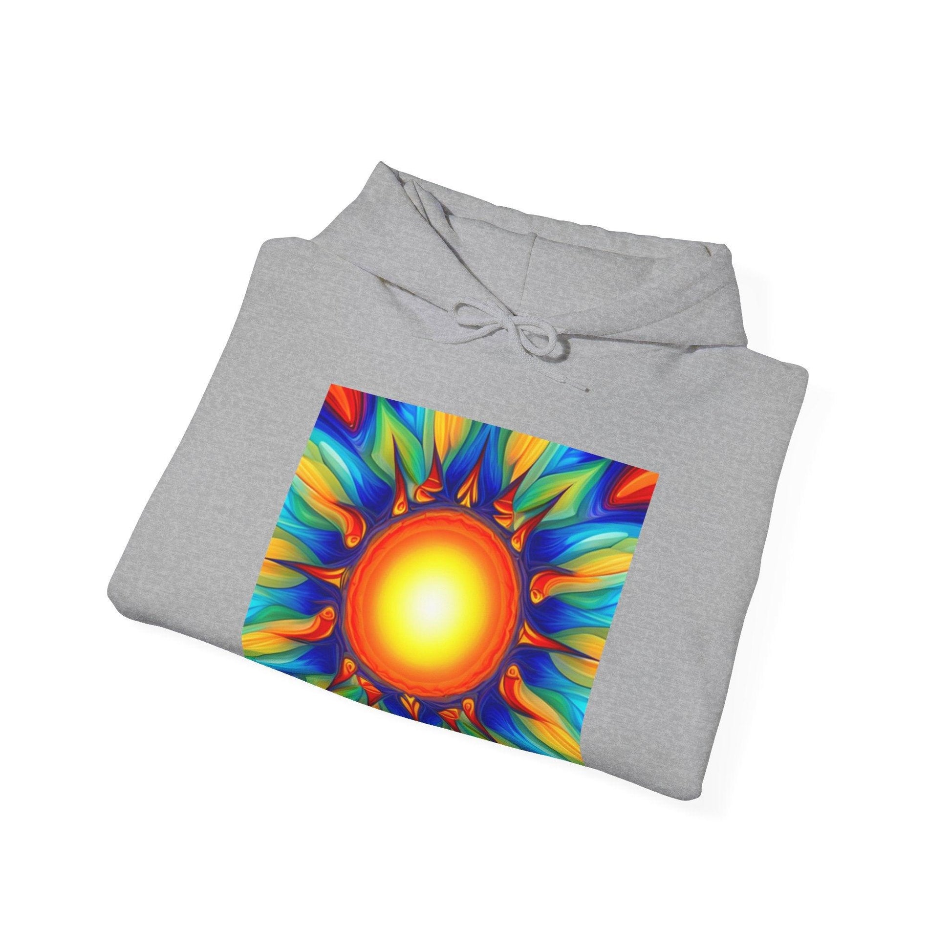 Psychedelic Sun Unisex Heavy Blend™ Hooded Sweatshirt - Lizard Vigilante