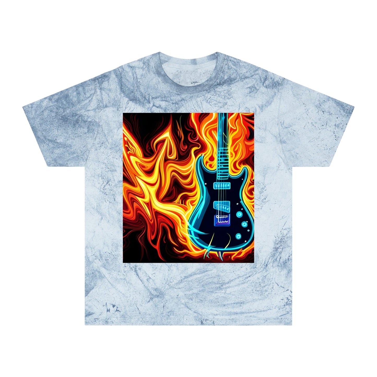 Flaming Axe Unisex Color Blast T-Shirt - Lizard Vigilante