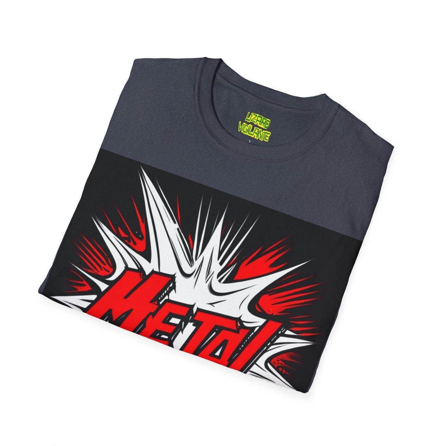 Red METAL Logo Unisex Softstyle T-Shirt - Lizard Vigilante