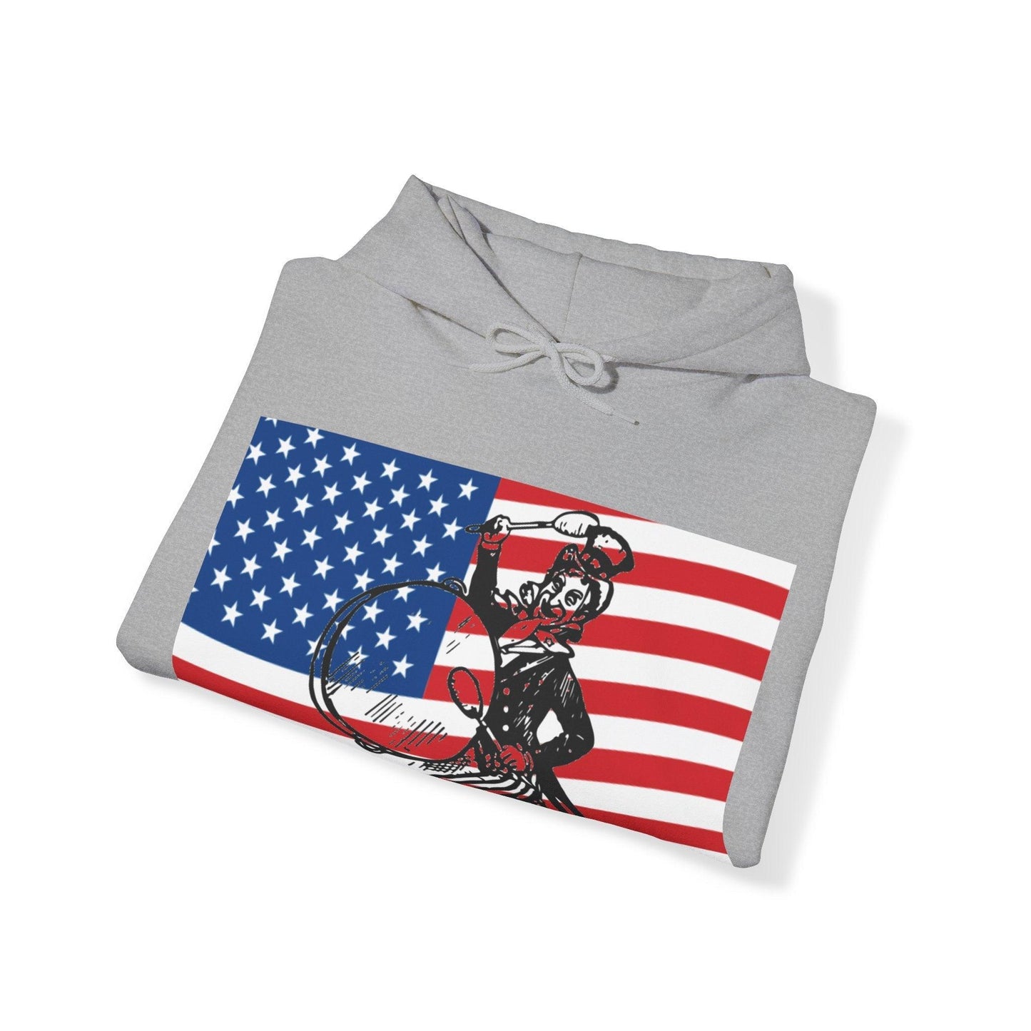 Uncle Sam Drummer American Flag Unisex Heavy Blend™ Hooded Sweatshirt - Lizard Vigilante