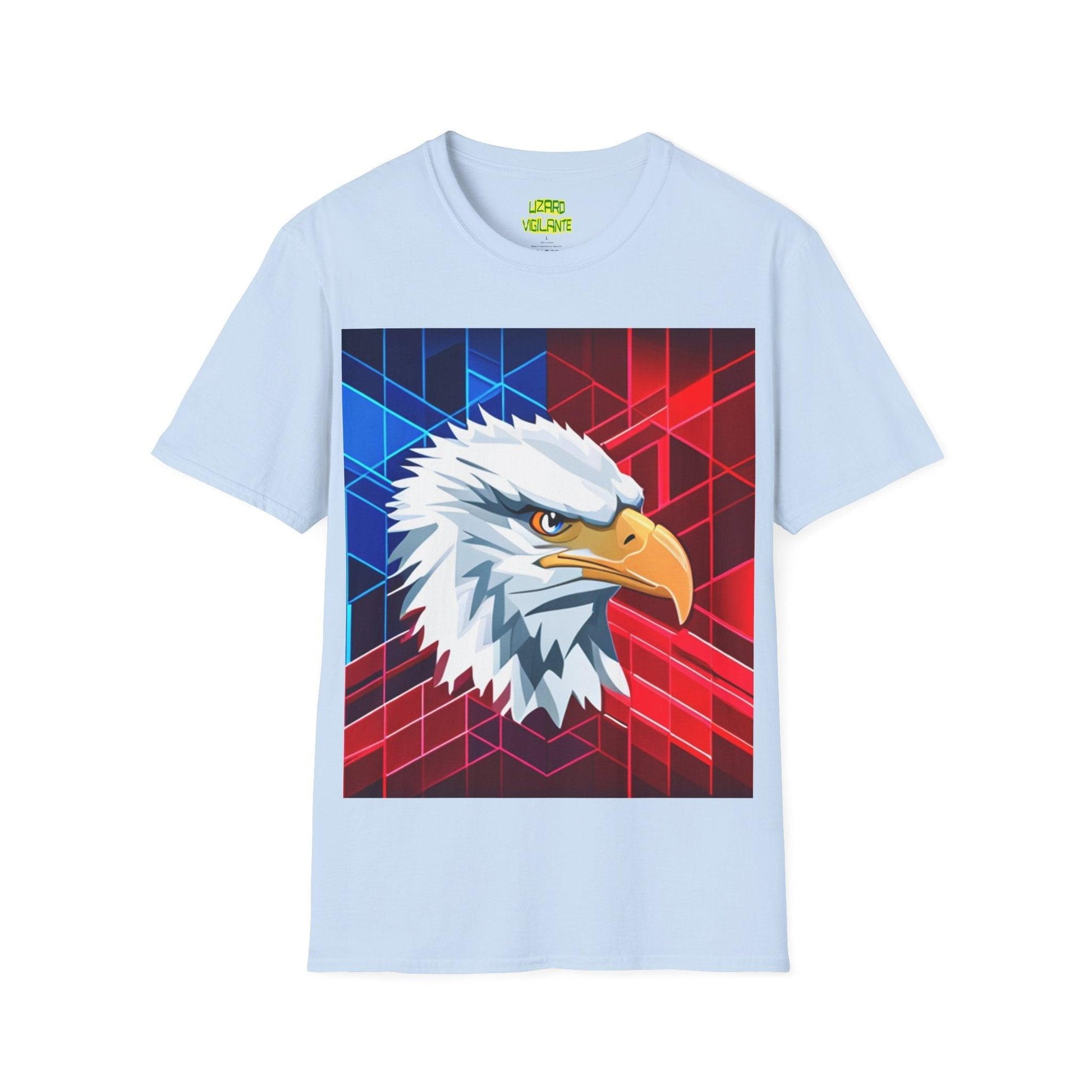 Geometric Eagle Bird Unisex Softstyle T-Shirt - Lizard Vigilante