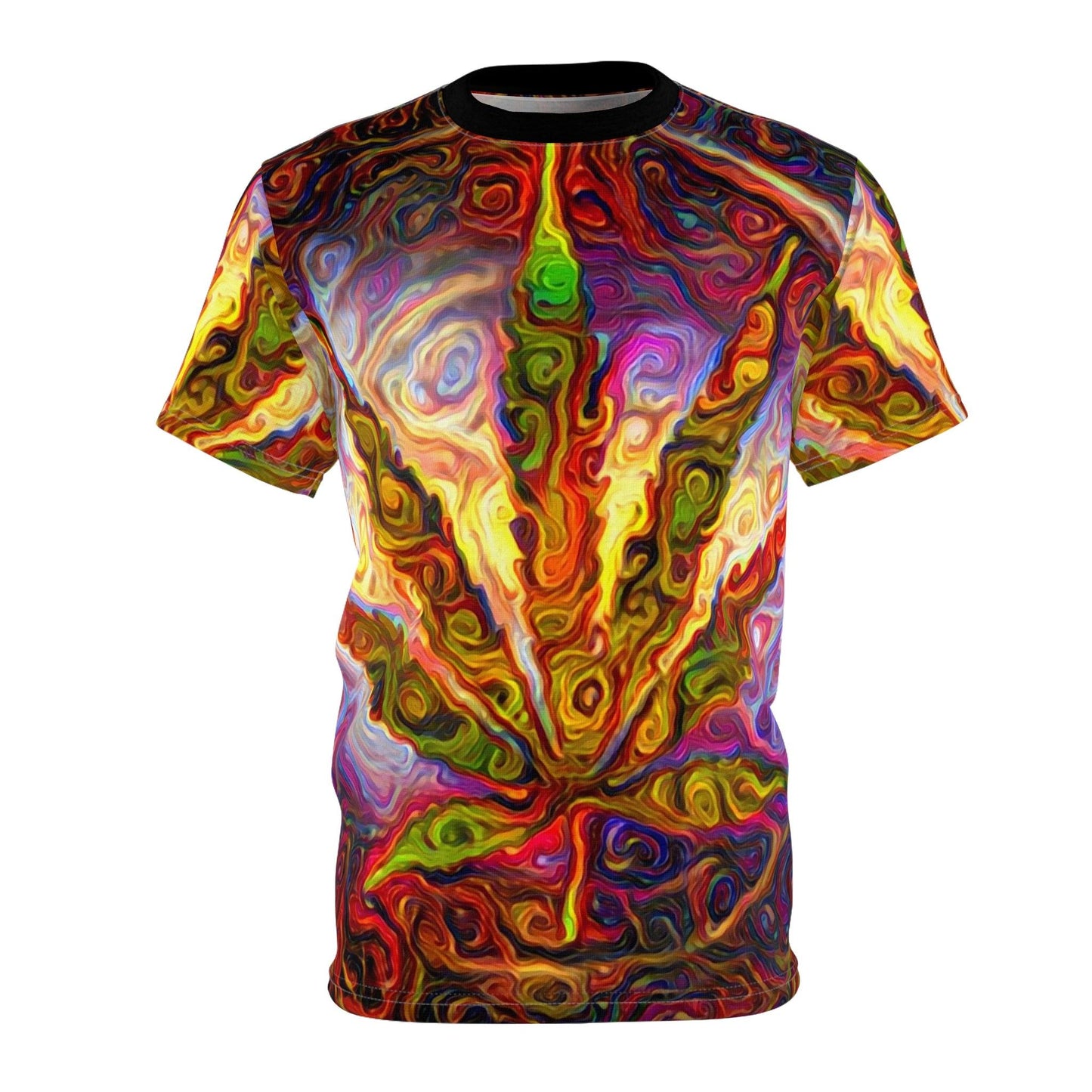 Psychedelic Pot Leaf All Over Unisex Tee - Lizard Vigilante