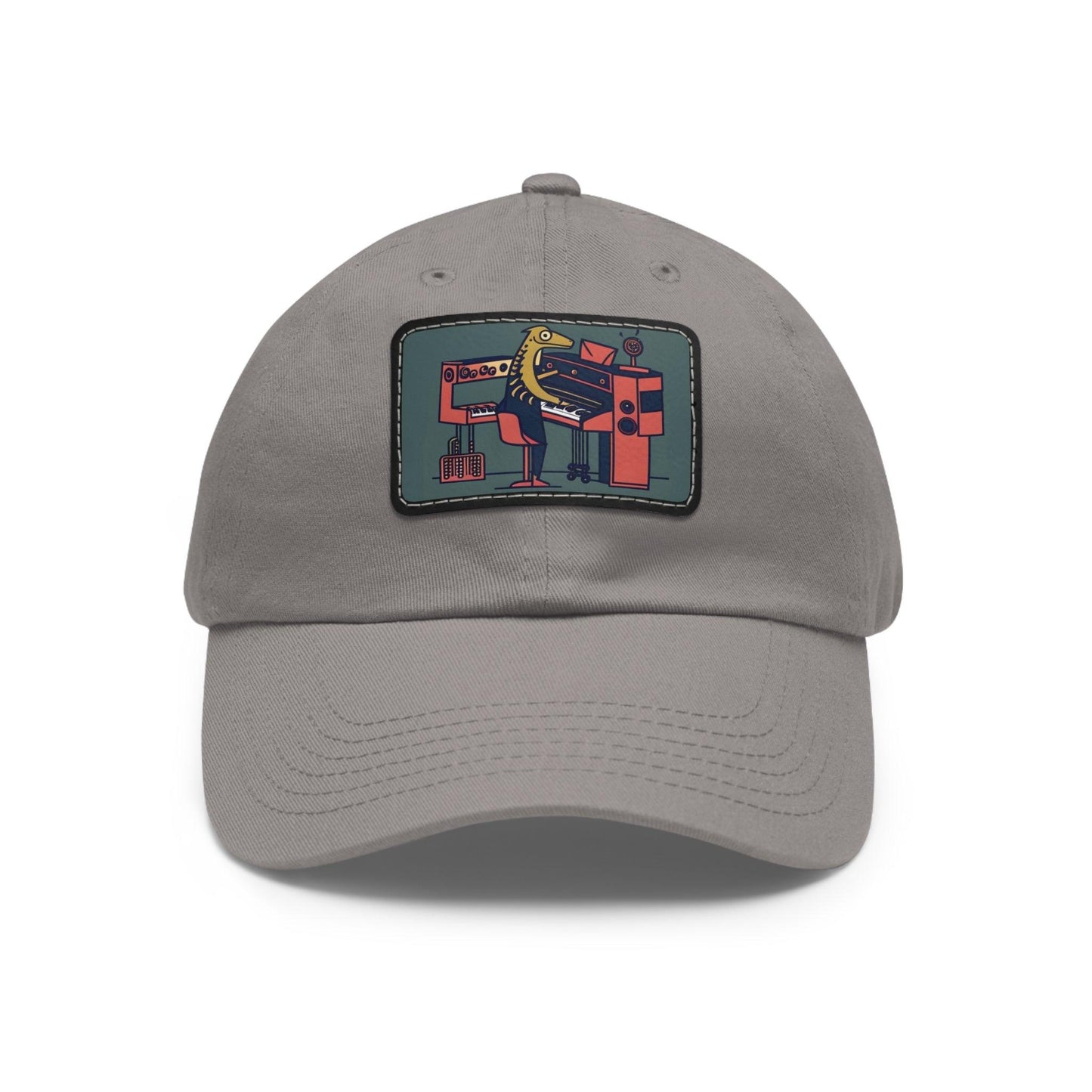 Lizard Vigilante Organs Dad Hat with Leather Patch (Rectangle) - Lizard Vigilante