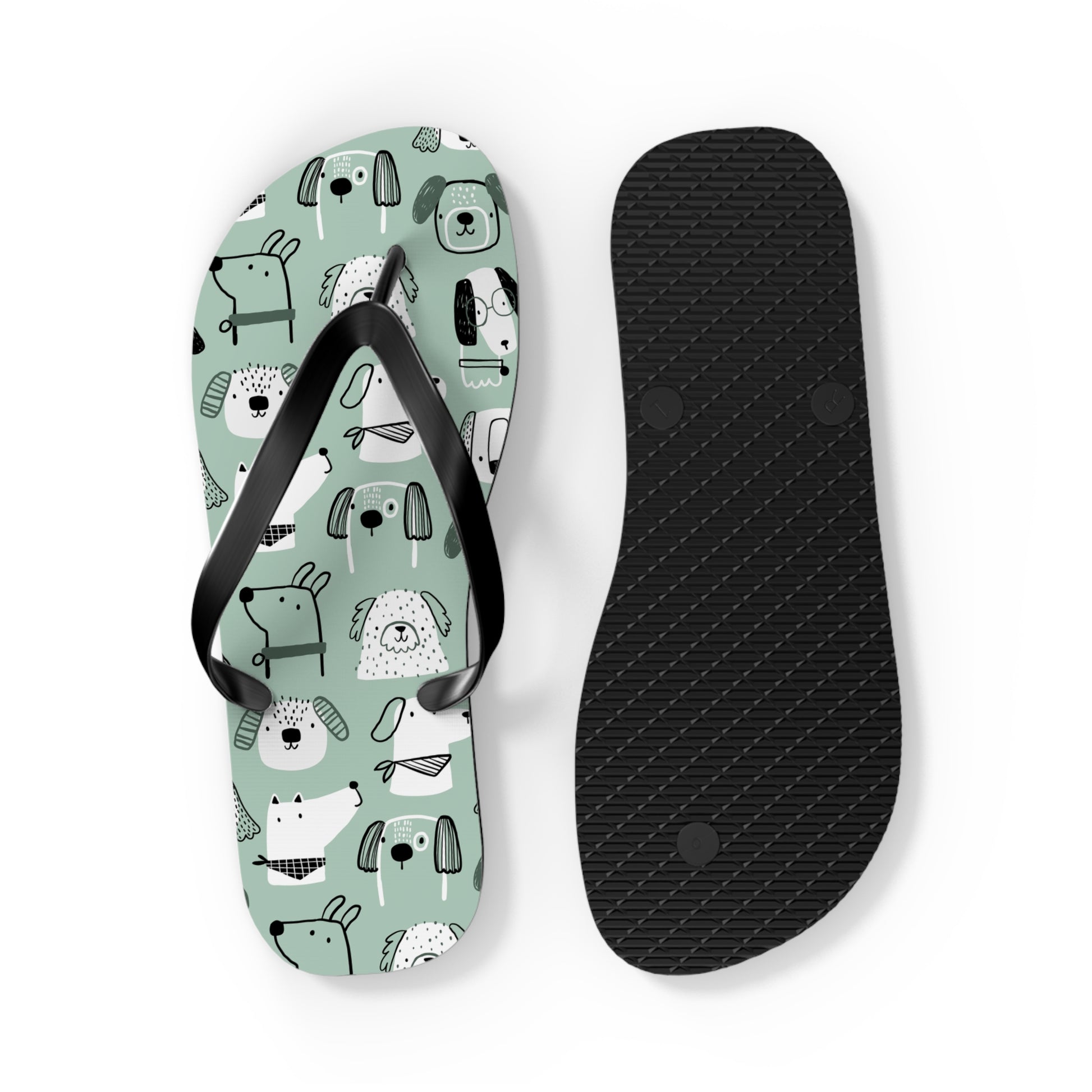 Illustrated Doggers Flip Flops - Premium Shoes from Printify - Just $27.99! Shop now at Lizard Vigilante