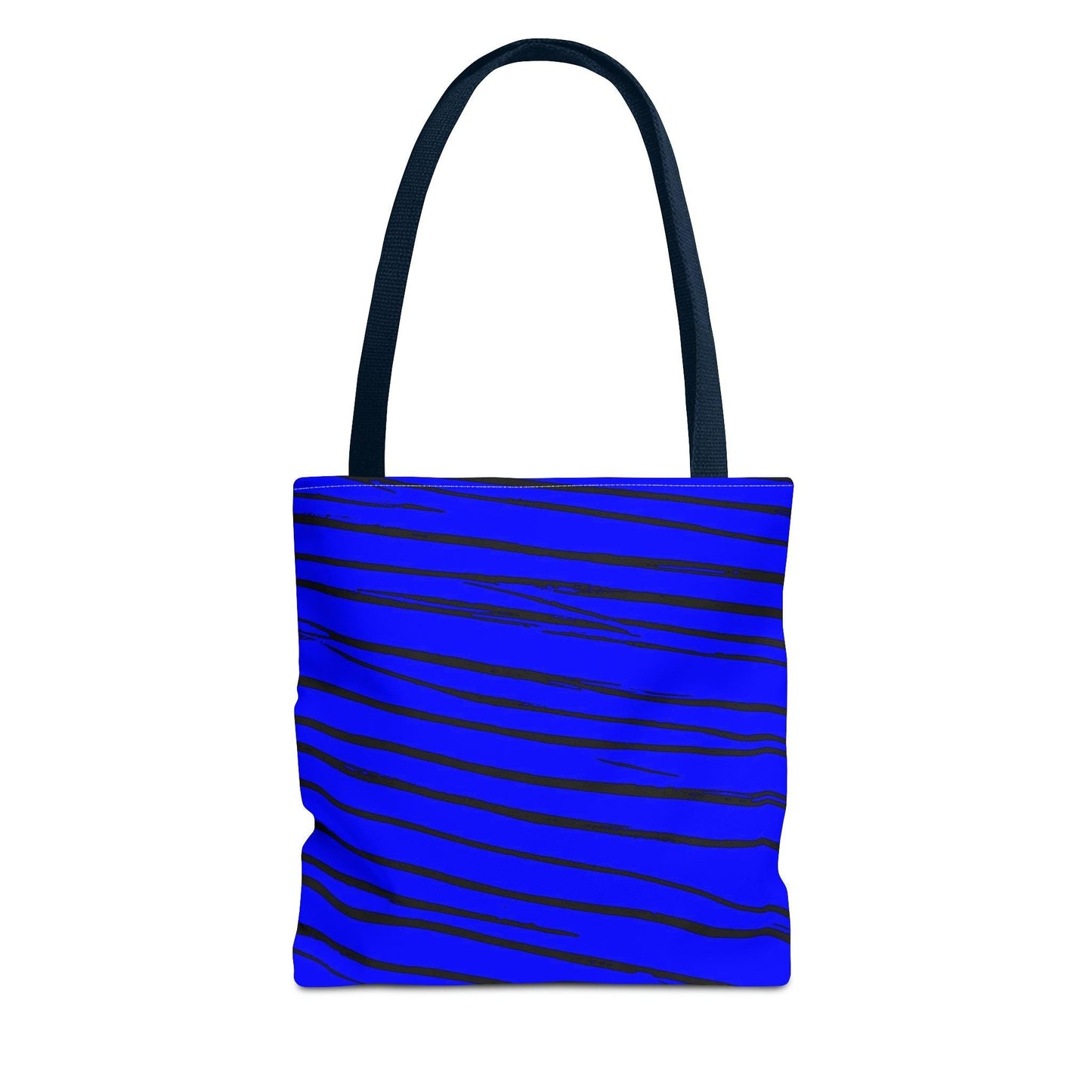 Black & Blue Strips Tote Bag - Lizard Vigilante