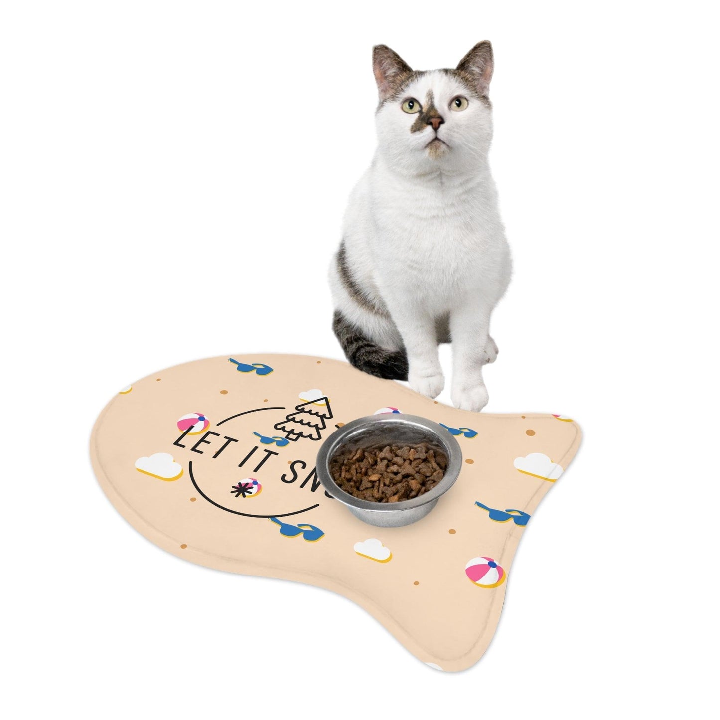 Let It Snow Sand Beach Pet Feeding Mats - Lizard Vigilante