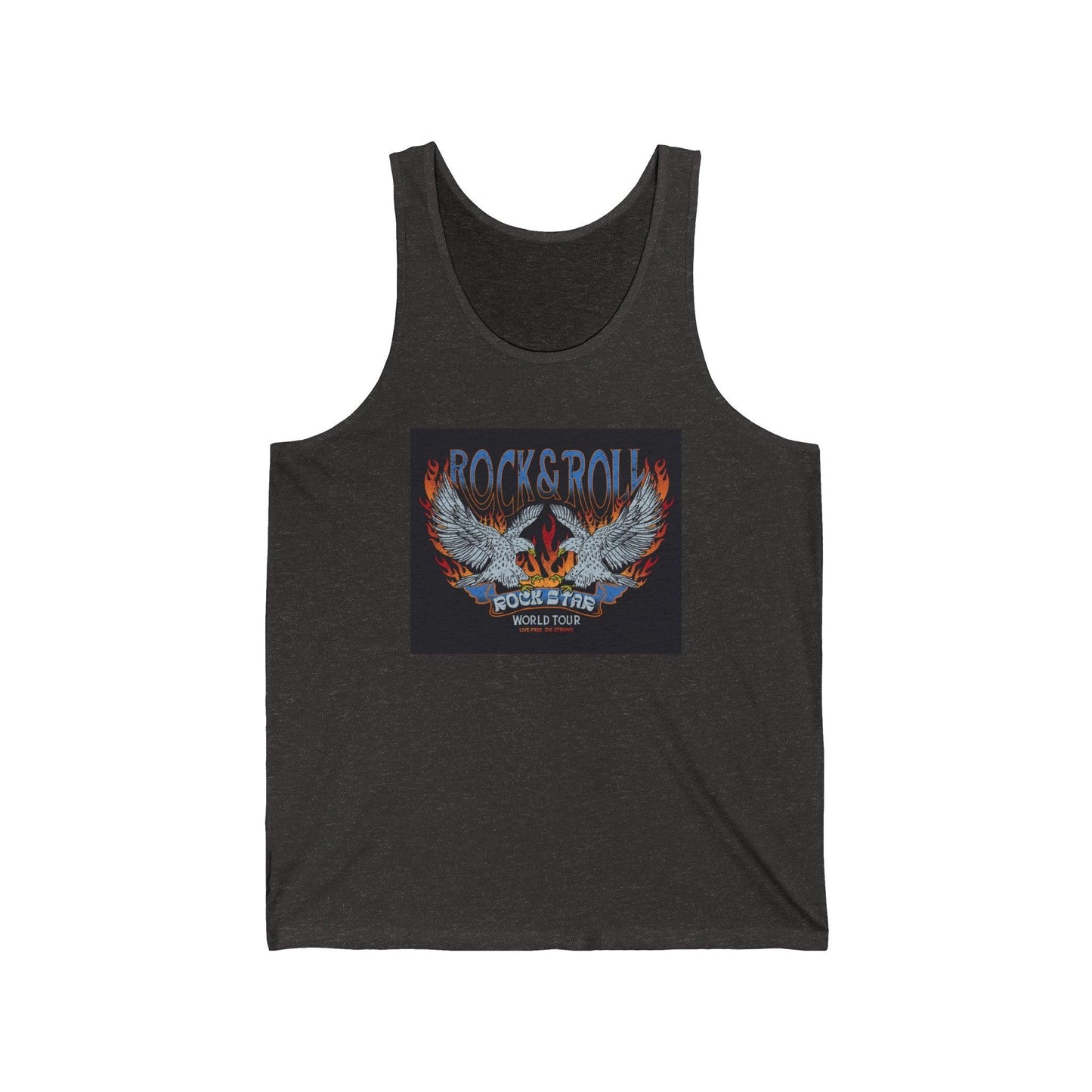 Rock & Roll Rock Star Unisex Jersey Tank - Premium Tank Top from Printify - Just $32.74! Shop now at Lizard Vigilante