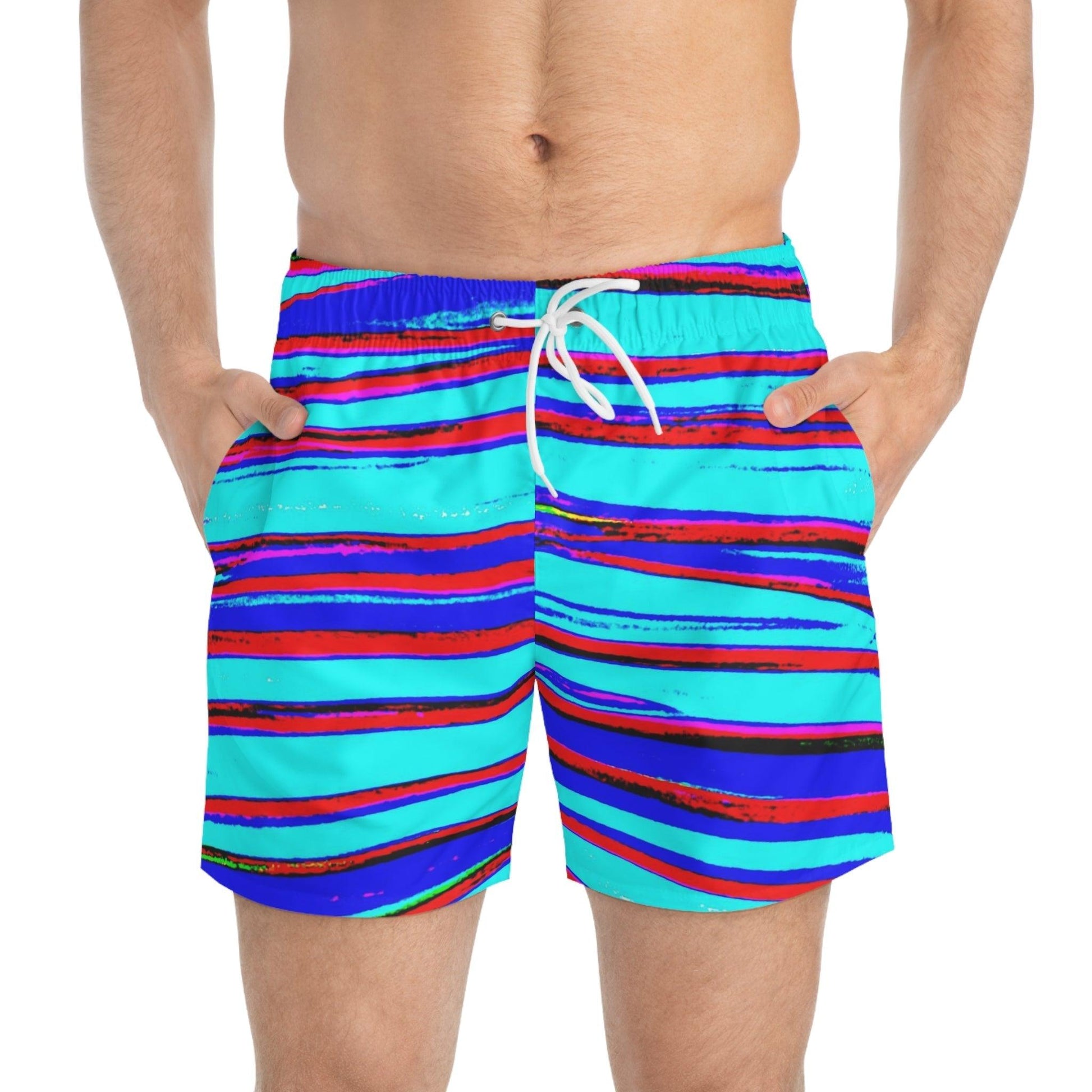 Strips Swim Trunks - Lizard Vigilante