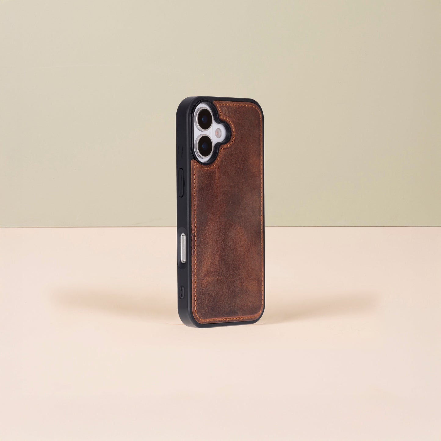 Leathere iPhone 17 Wallet Case – Brown - New York