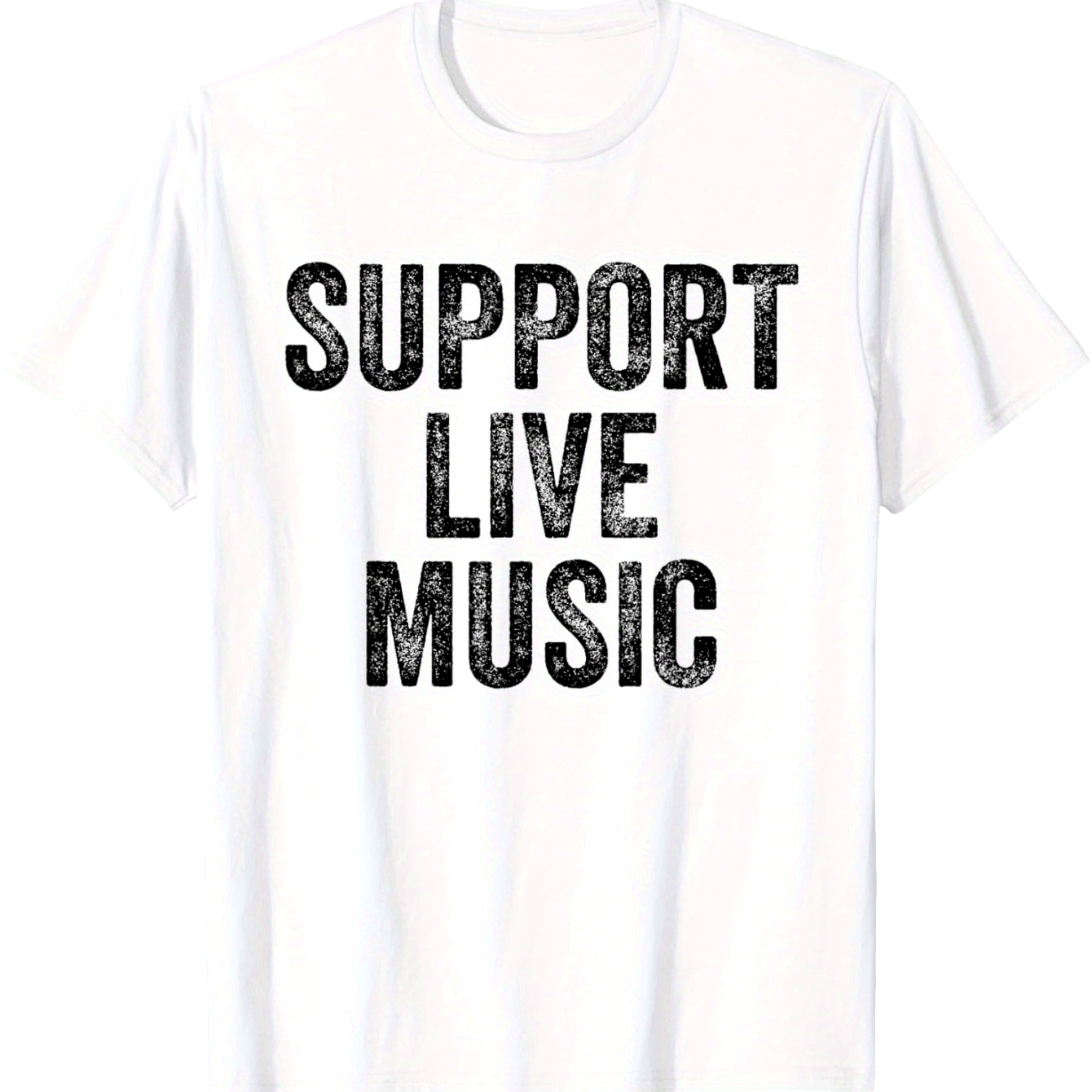 Support Live Music Loose-Fit 100% Cotton T-Shirt for Adults – Casual Concert & Band Graphic Tee, All-Season - Premium T-Shirt from Lizard Vigilante - Just $22.99! Shop now at Lizard Vigilante