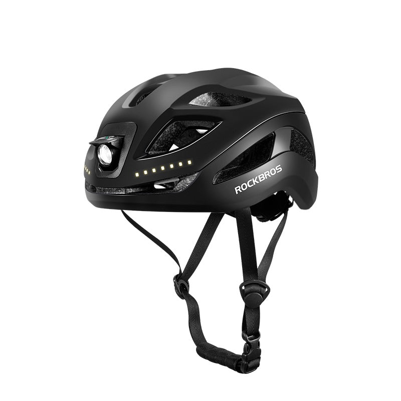 ROCKBROS Safety Warning Helmet with Built-In Lights and Adjustable Fit