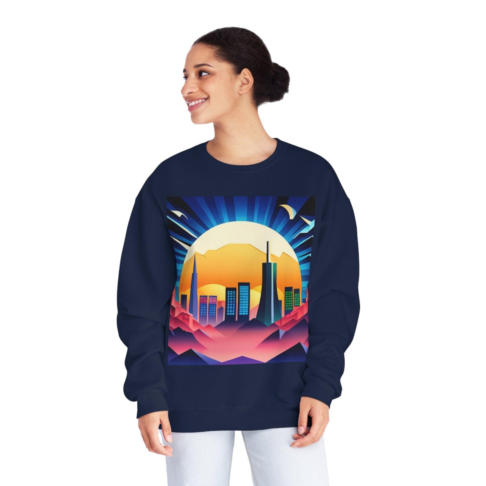 City of Futuris Unisex NuBlend® Crewneck Sweatshirt - Lizard Vigilante