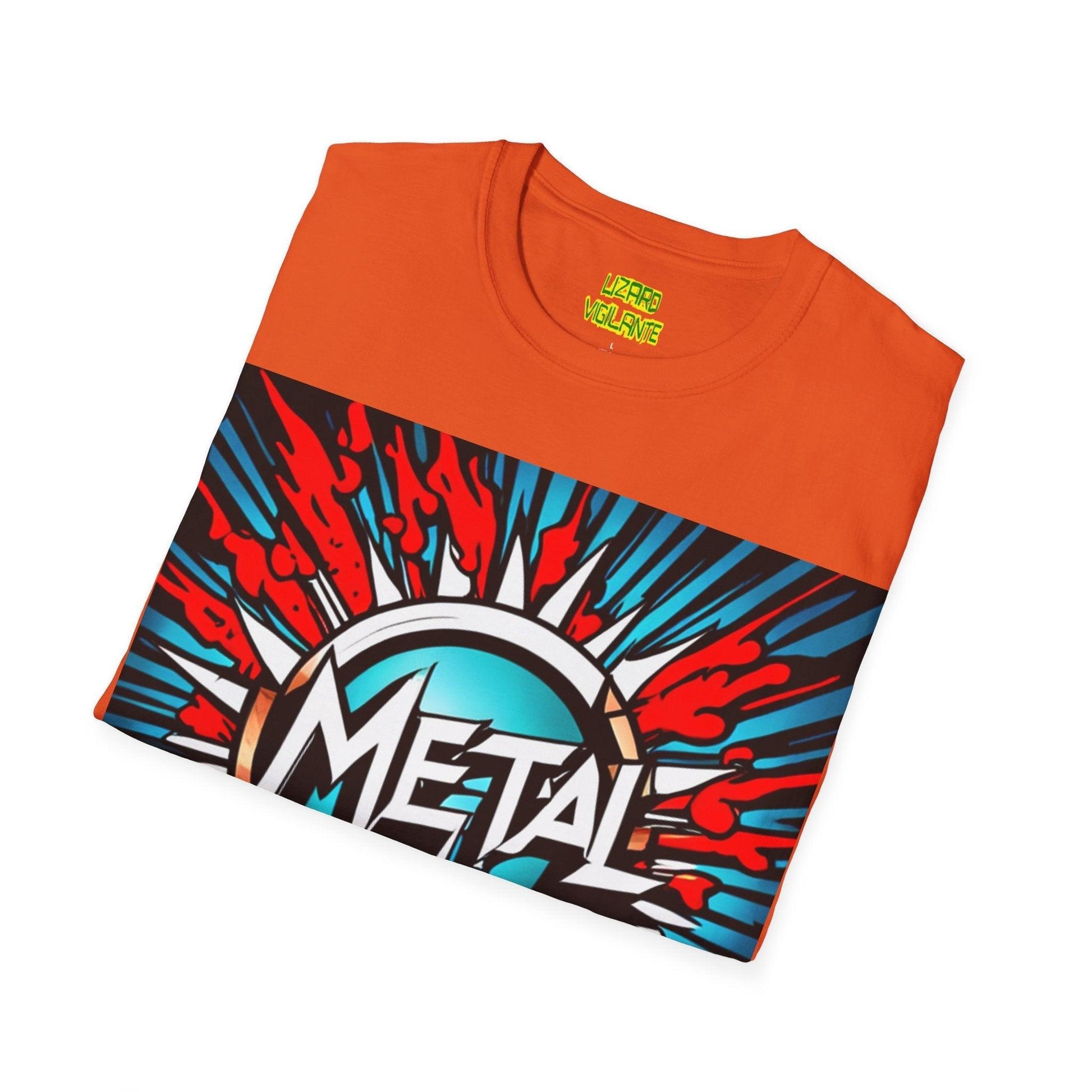 METAL Sun Logo Unisex Softstyle T-Shirt - Lizard Vigilante