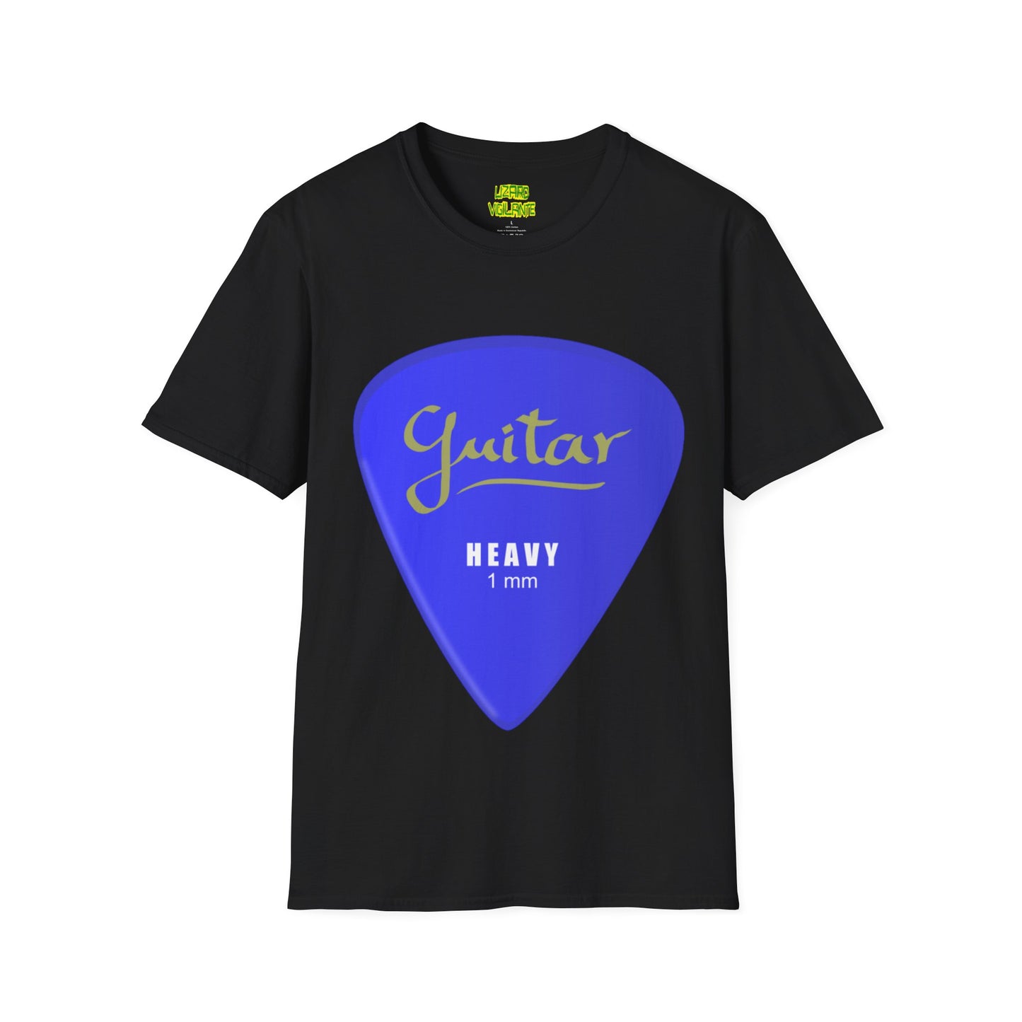 Heavy Guitar Pick 1mm Unisex Softstyle T-Shirt - Lizard Vigilante