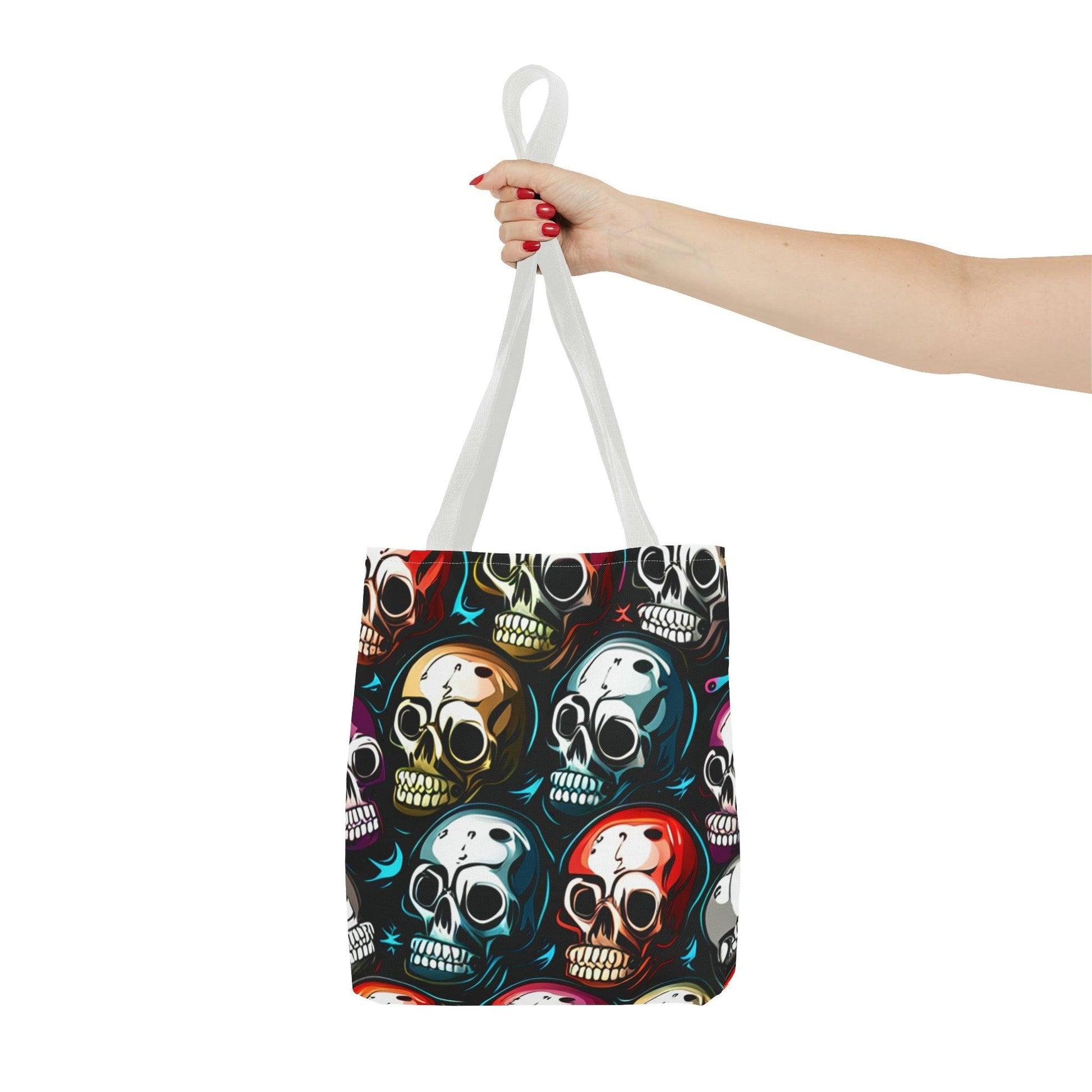 Death Metal Skulls Tote Bag (AOP) - Lizard Vigilante