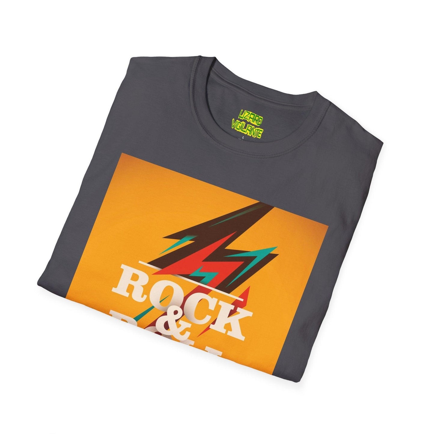 Rock & Roll Bolt Unisex Softstyle T-Shirt - Lizard Vigilante