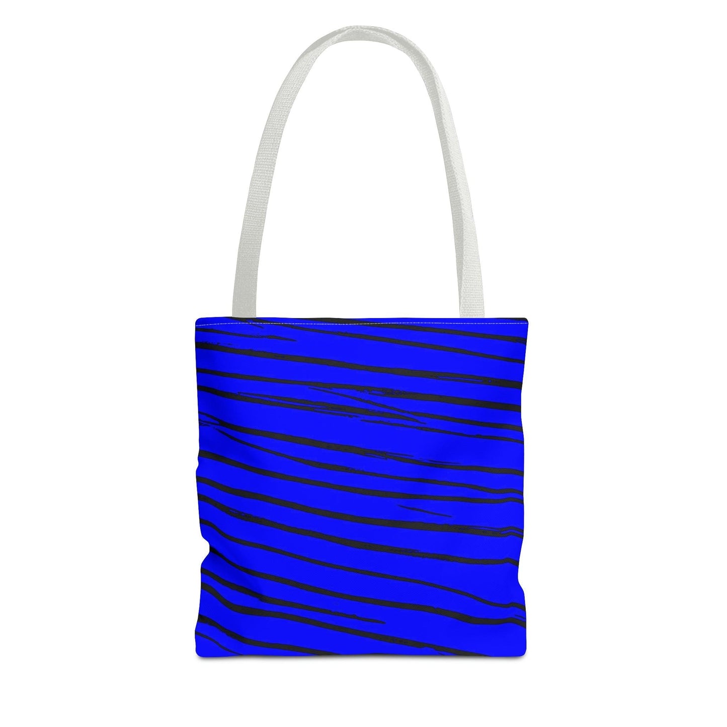 Black & Blue Strips Tote Bag - Lizard Vigilante