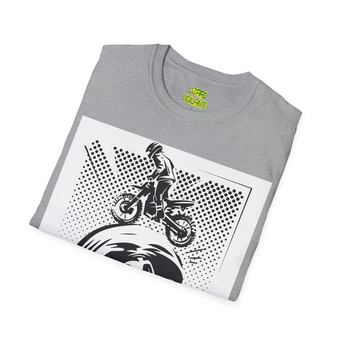 Off Road Motorcycle Skull Unisex Softstyle T-Shirt - Lizard Vigilante