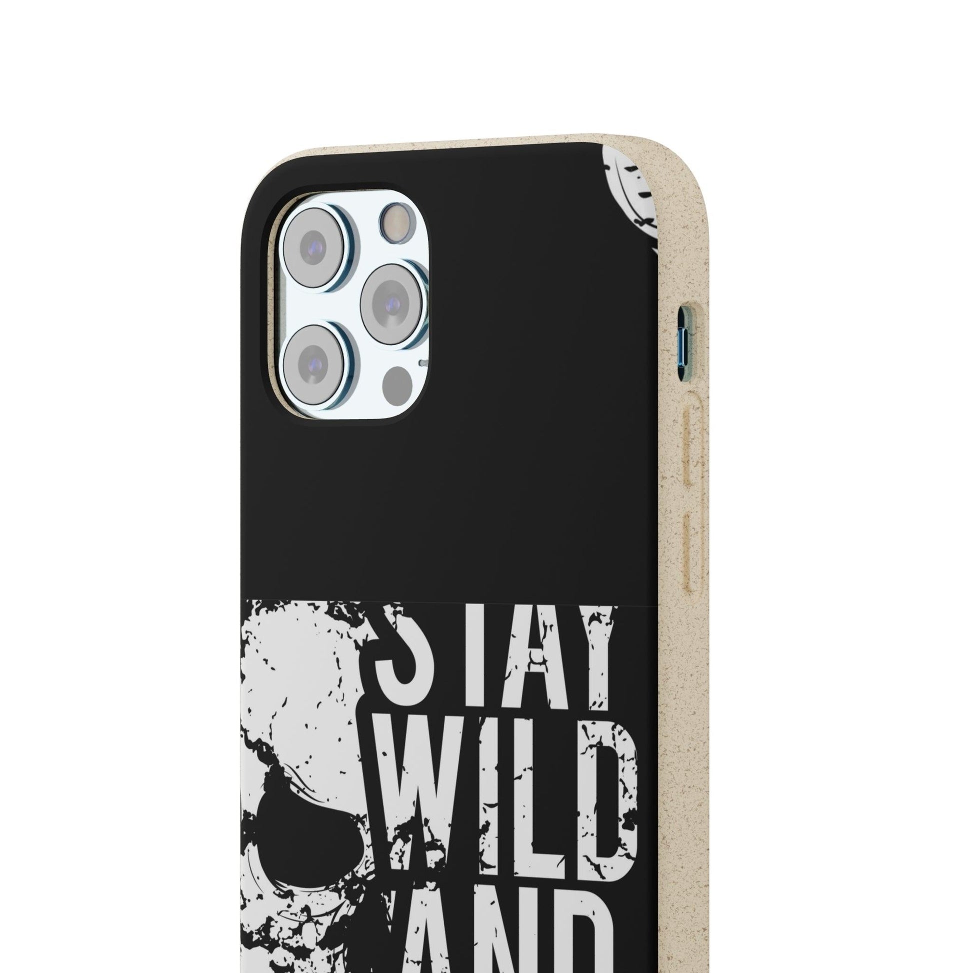 Stay Wild And Free Skull Biodegradable Cases - Lizard Vigilante