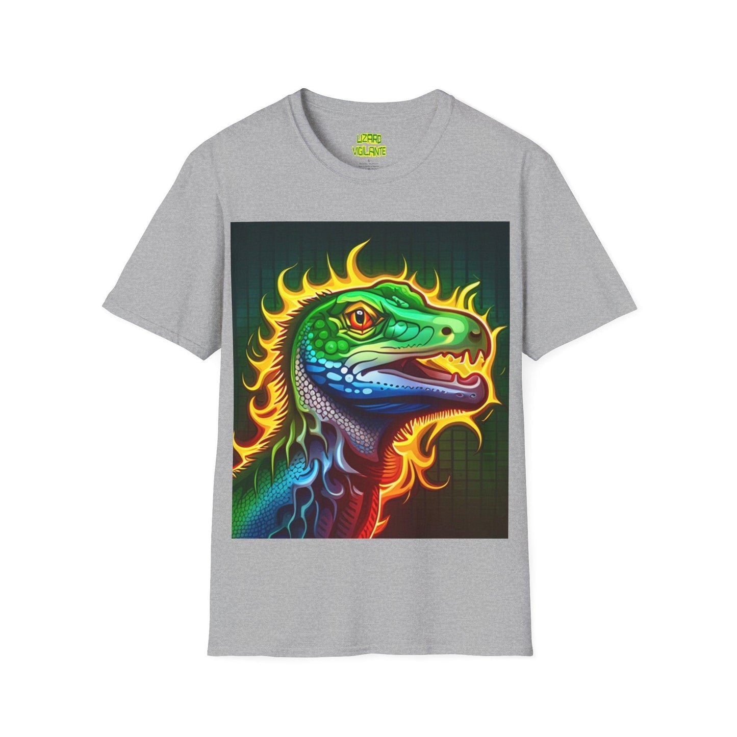 Fire Lizard Unisex Softstyle T-Shirt - Lizard Vigilante