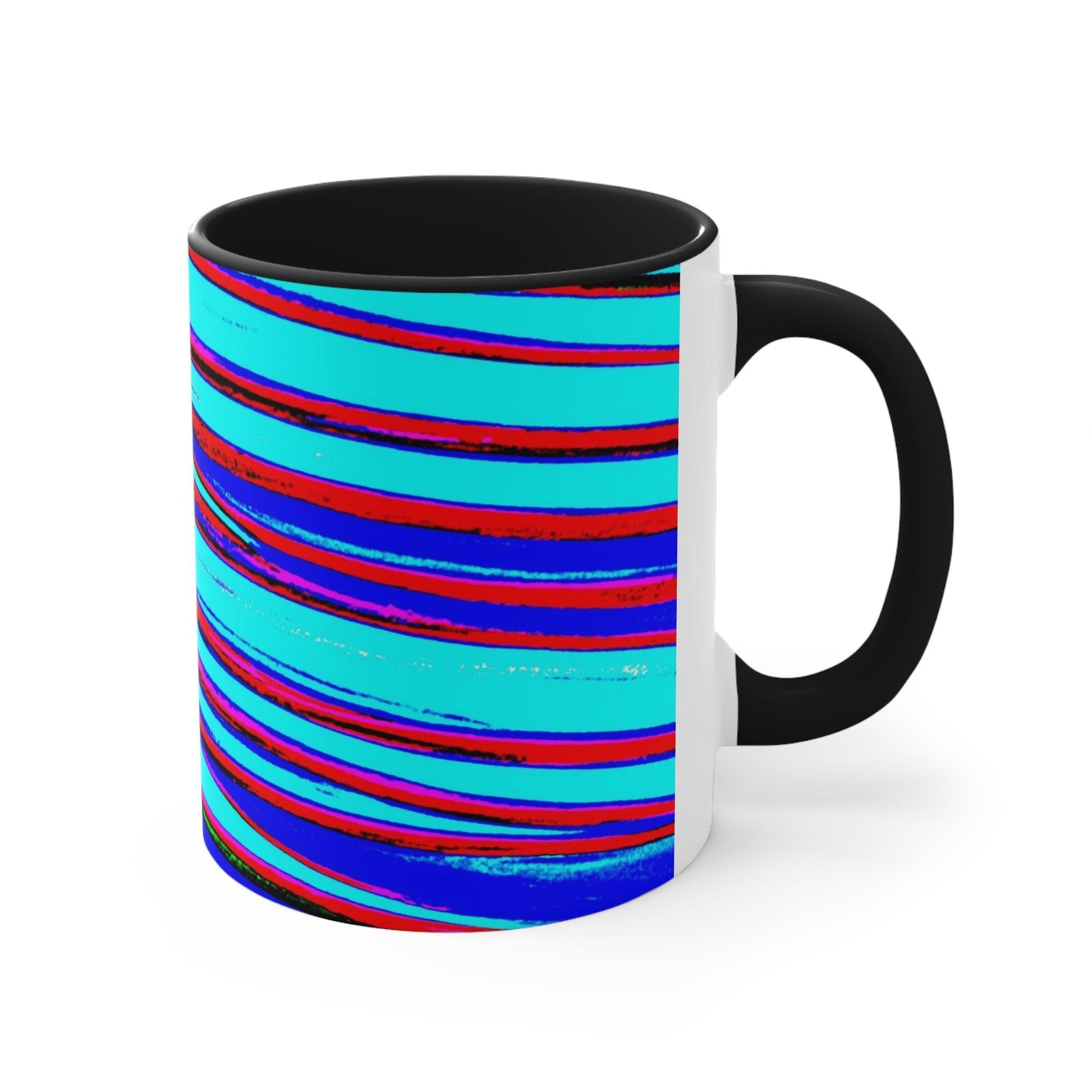 Strips Accent Coffee Mug, 11oz - Lizard Vigilante