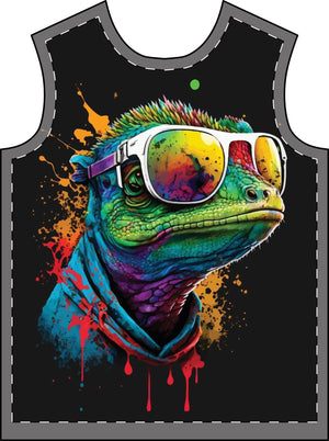 Men's T-Shirt — Colorful Sunglasses Lizard Graphic Tee