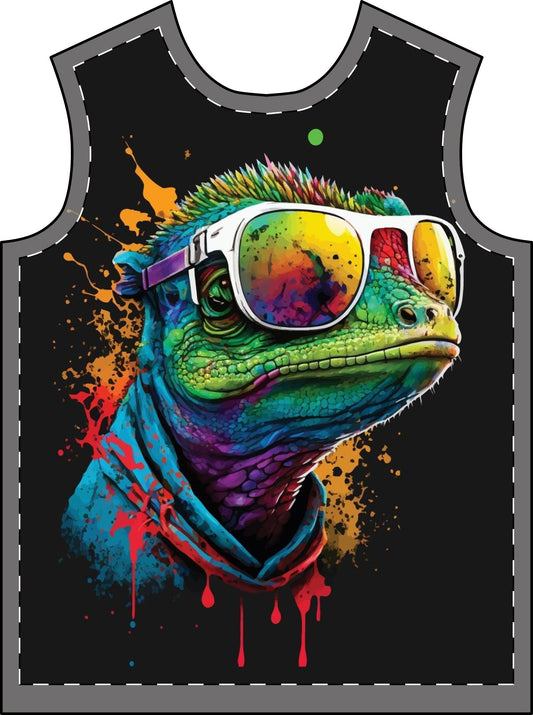 Men's T-Shirt — Colorful Sunglasses Lizard Graphic Tee