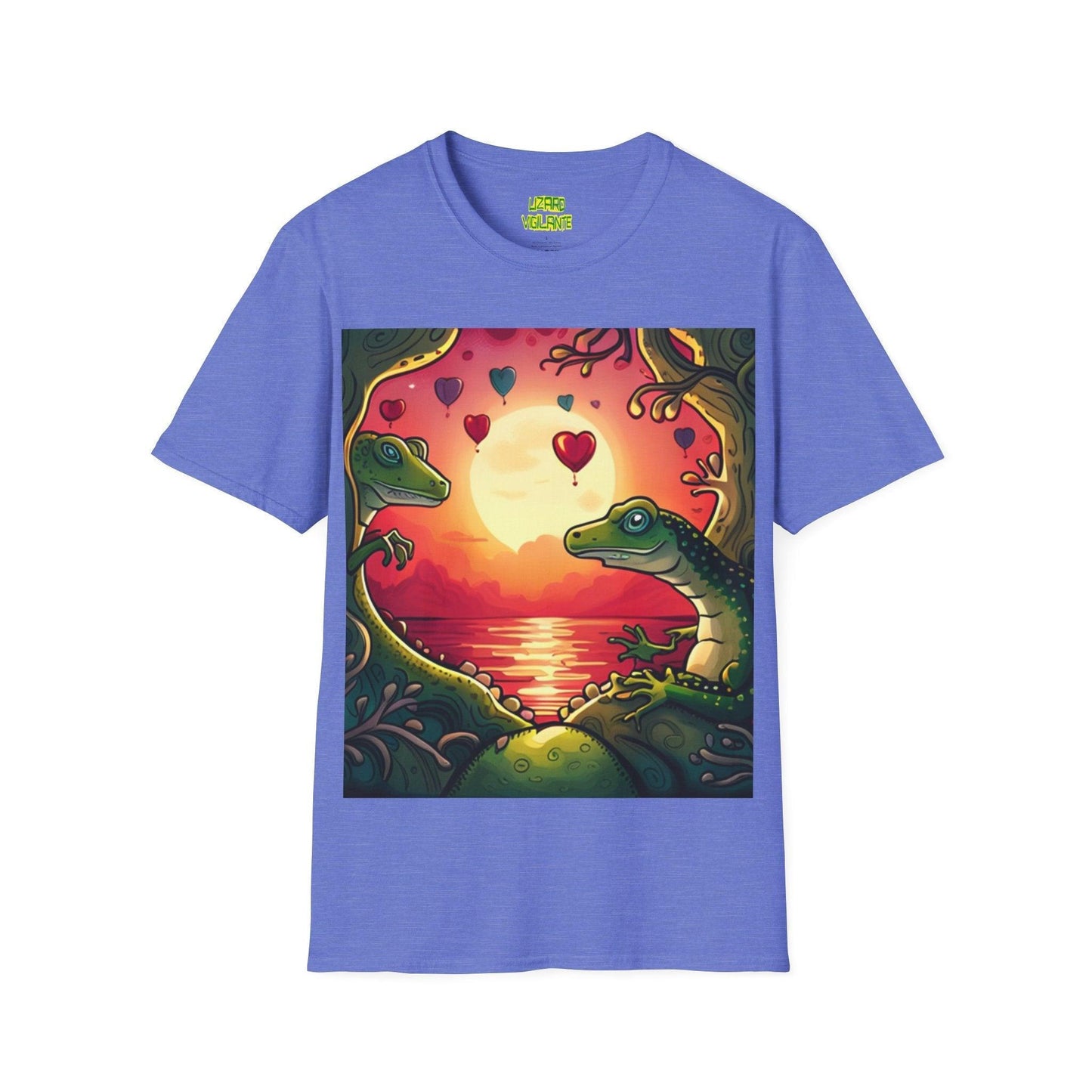 Floating Heart Lizards Unisex Softstyle T-Shirt - Lizard Vigilante