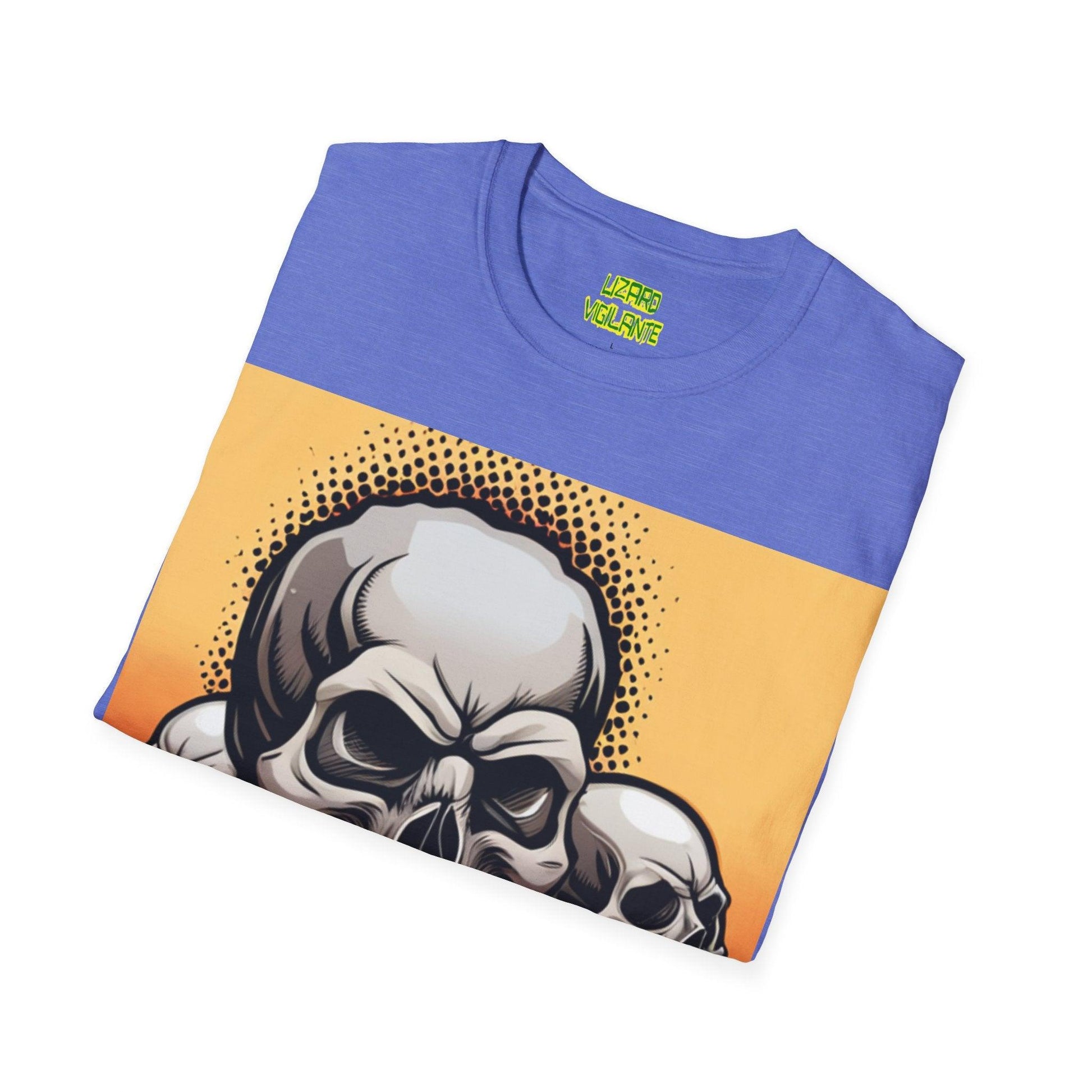 Gray Skulls Unisex Softstyle T-Shirt - Lizard Vigilante