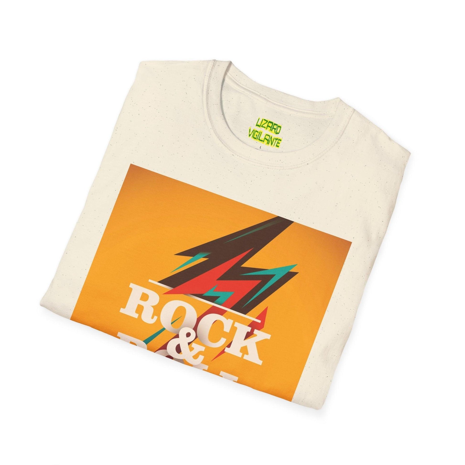 Rock & Roll Bolt Unisex Softstyle T-Shirt - Lizard Vigilante