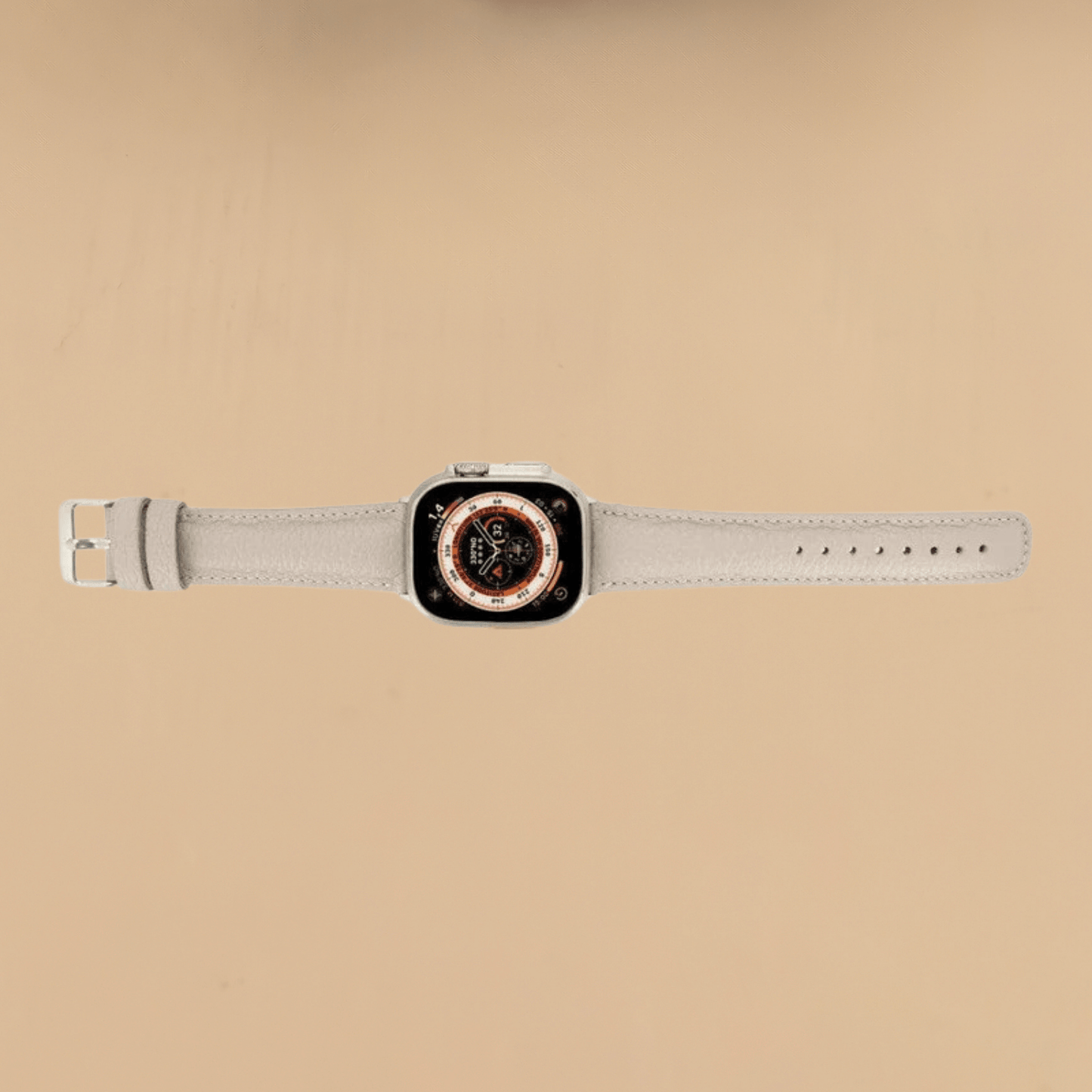 Apple Watch Cream Leather Strap - Boston