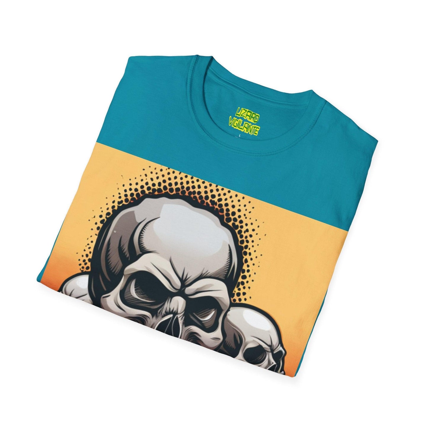 Gray Skulls Unisex Softstyle T-Shirt - Lizard Vigilante