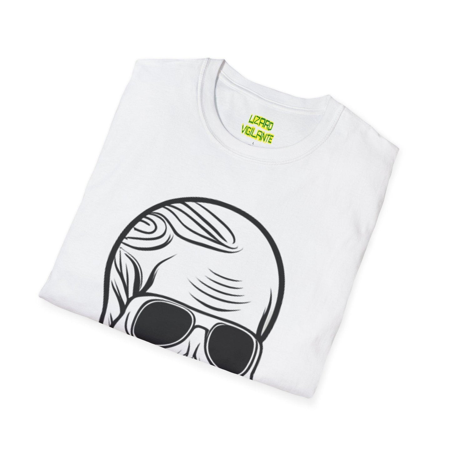 Skull Portrait Unisex Softstyle T-Shirt - Lizard Vigilante