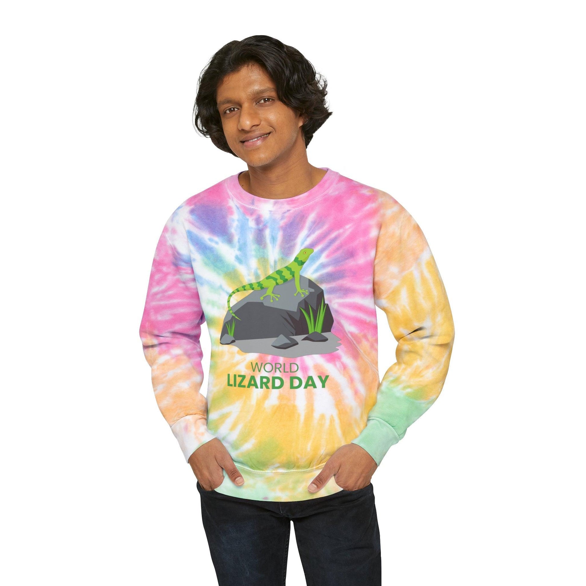 World Lizard Day Unisex Tie-Dye Sweatshirt - Lizard Vigilante