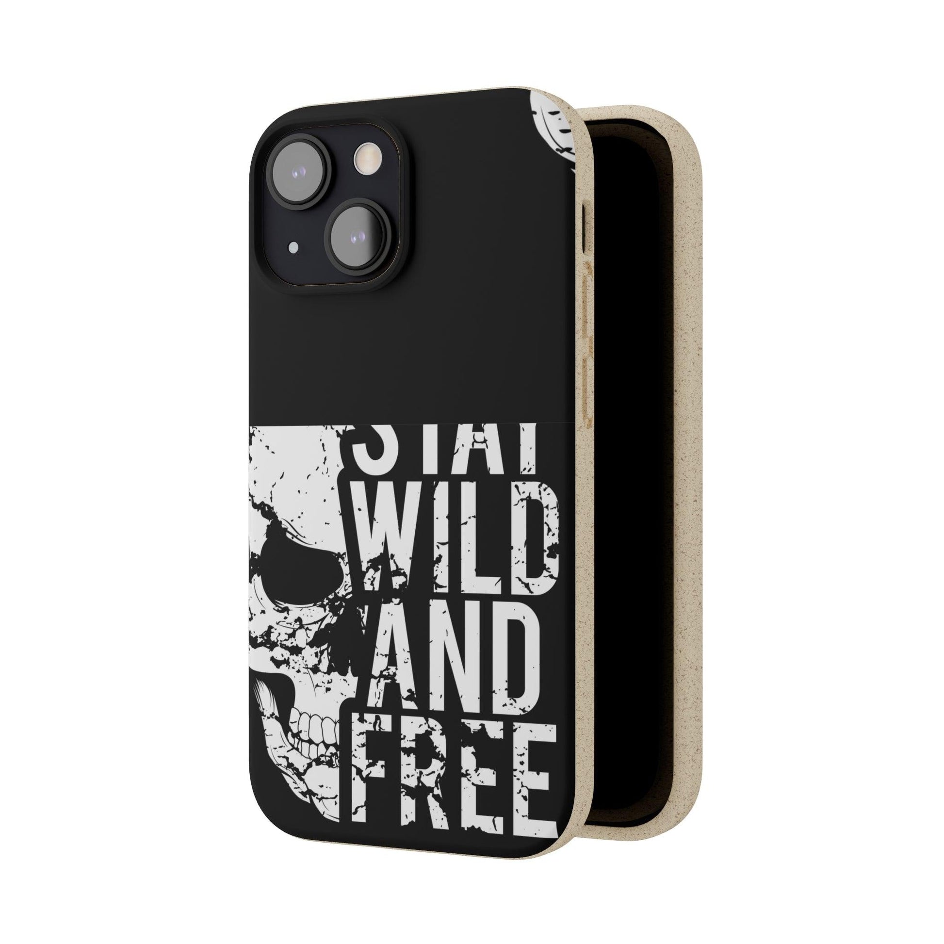 Stay Wild And Free Skull Biodegradable Cases - Lizard Vigilante