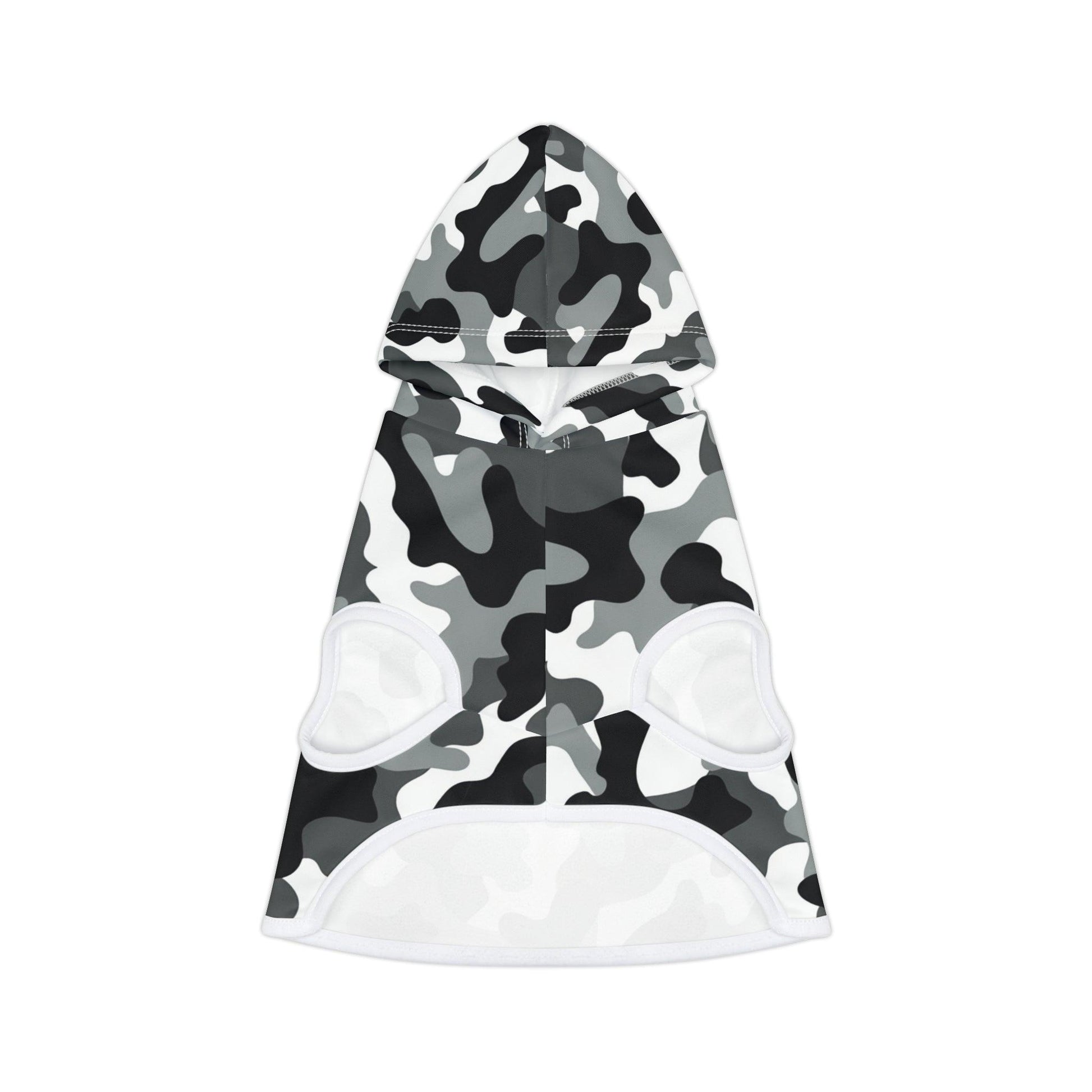 Gray Black White Camouflage Pet Hoodie - Lizard Vigilante