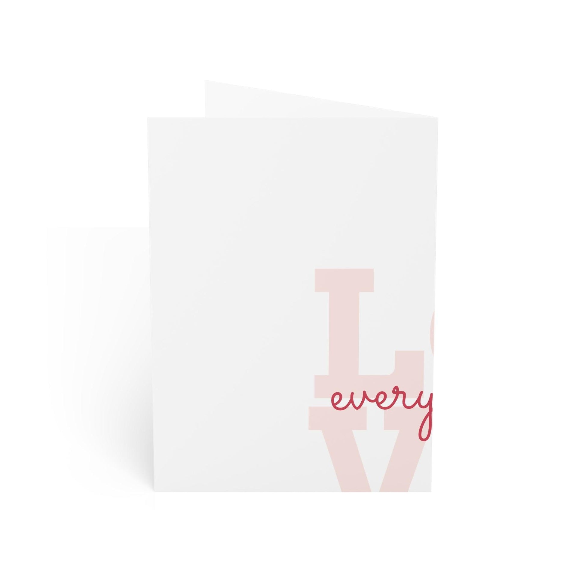 Love every day Greeting Cards (1, 10, 30, and 50pcs) Valentine's Day Holiday, Anytime - Lizard Vigilante