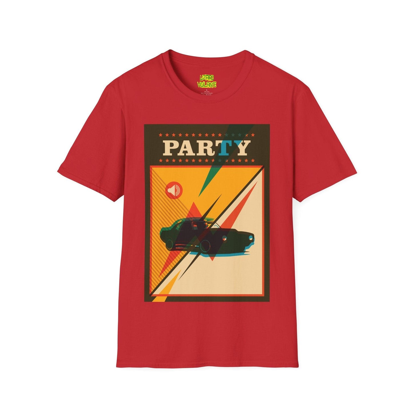 Party Car Graphic Unisex Softstyle T-Shirt - Lizard Vigilante