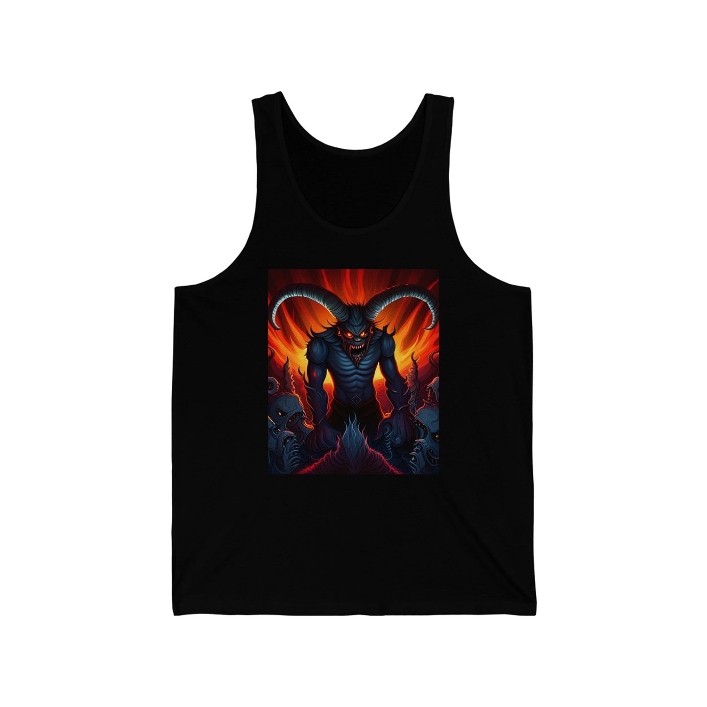 Horny Devil Unisex Jersey Tank - Lizard Vigilante