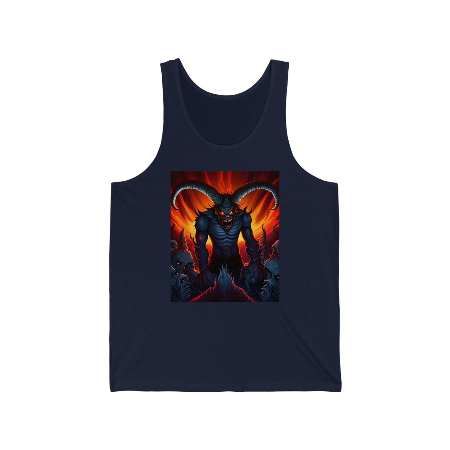 Horny Devil Unisex Jersey Tank - Lizard Vigilante