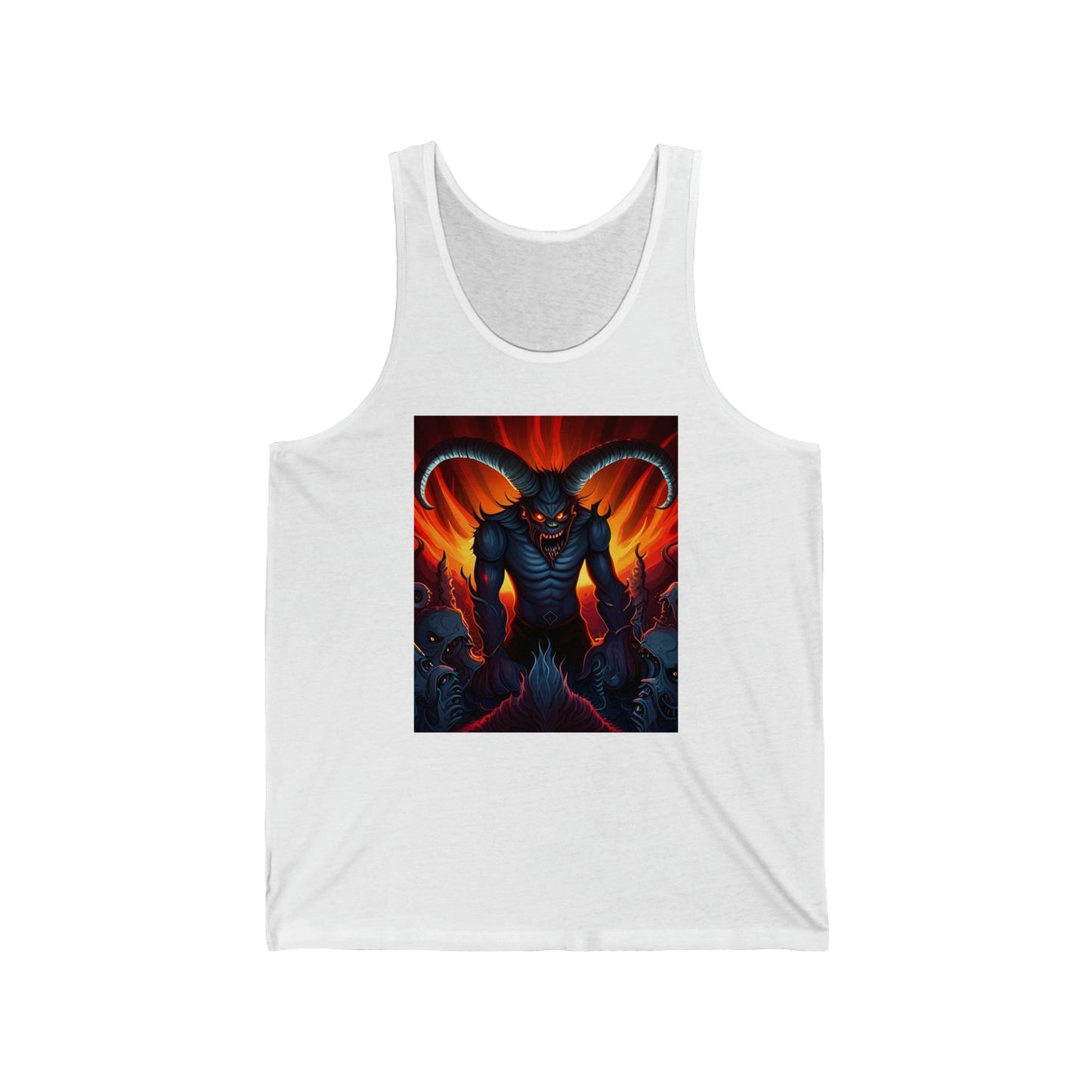 Horny Devil Unisex Jersey Tank - Lizard Vigilante