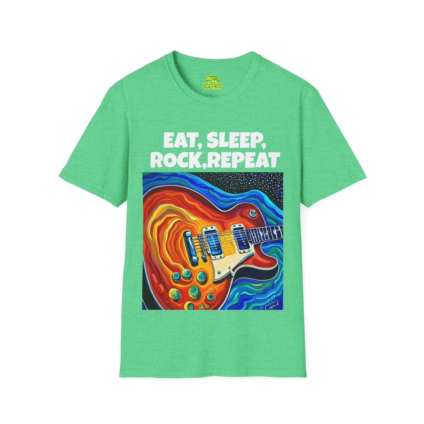 Eat, Sleep, Rock, Repeat Unisex Softstyle T-Shirt - Lizard Vigilante