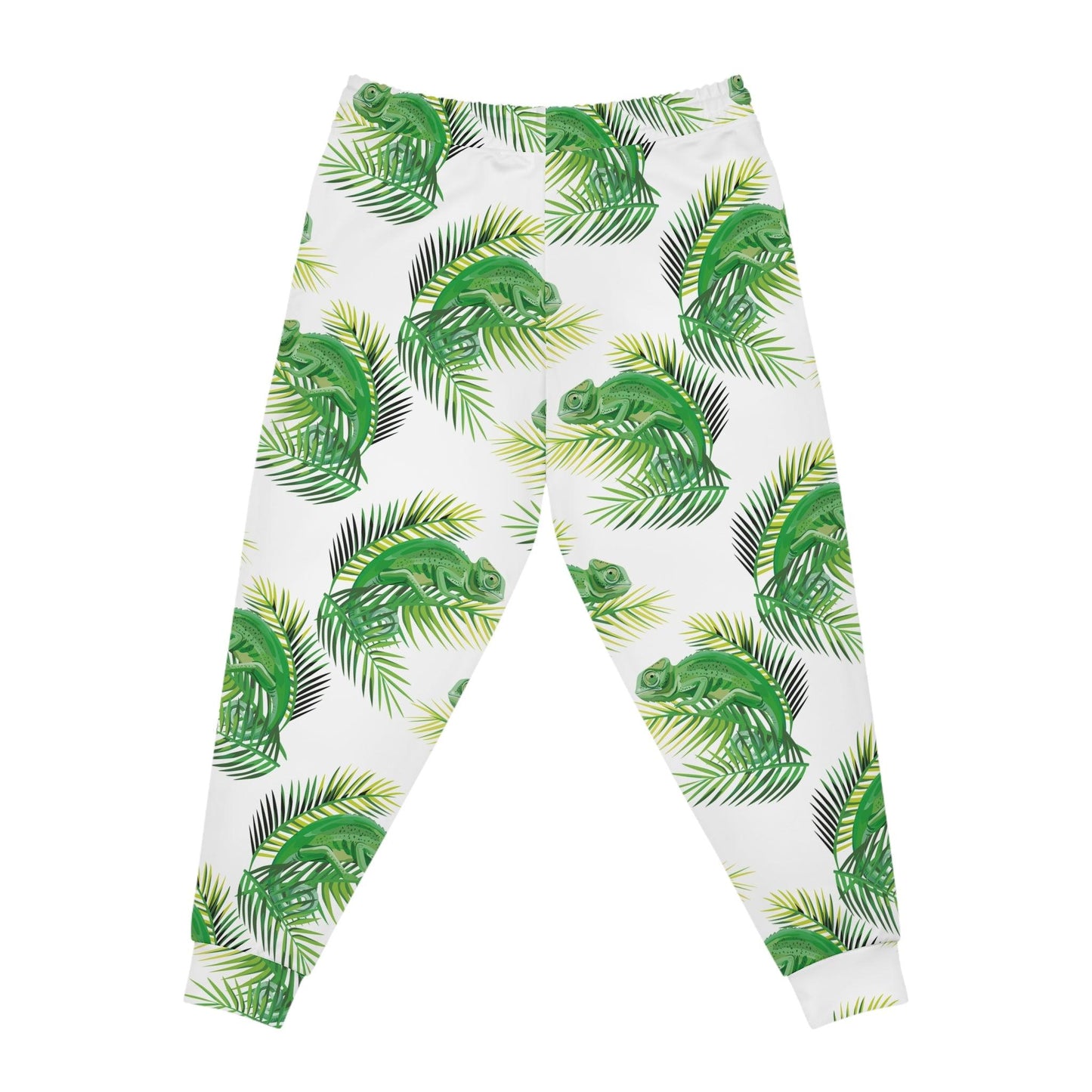 Chameleons on Banana Leaves Athletic Joggers - Lizard Vigilante