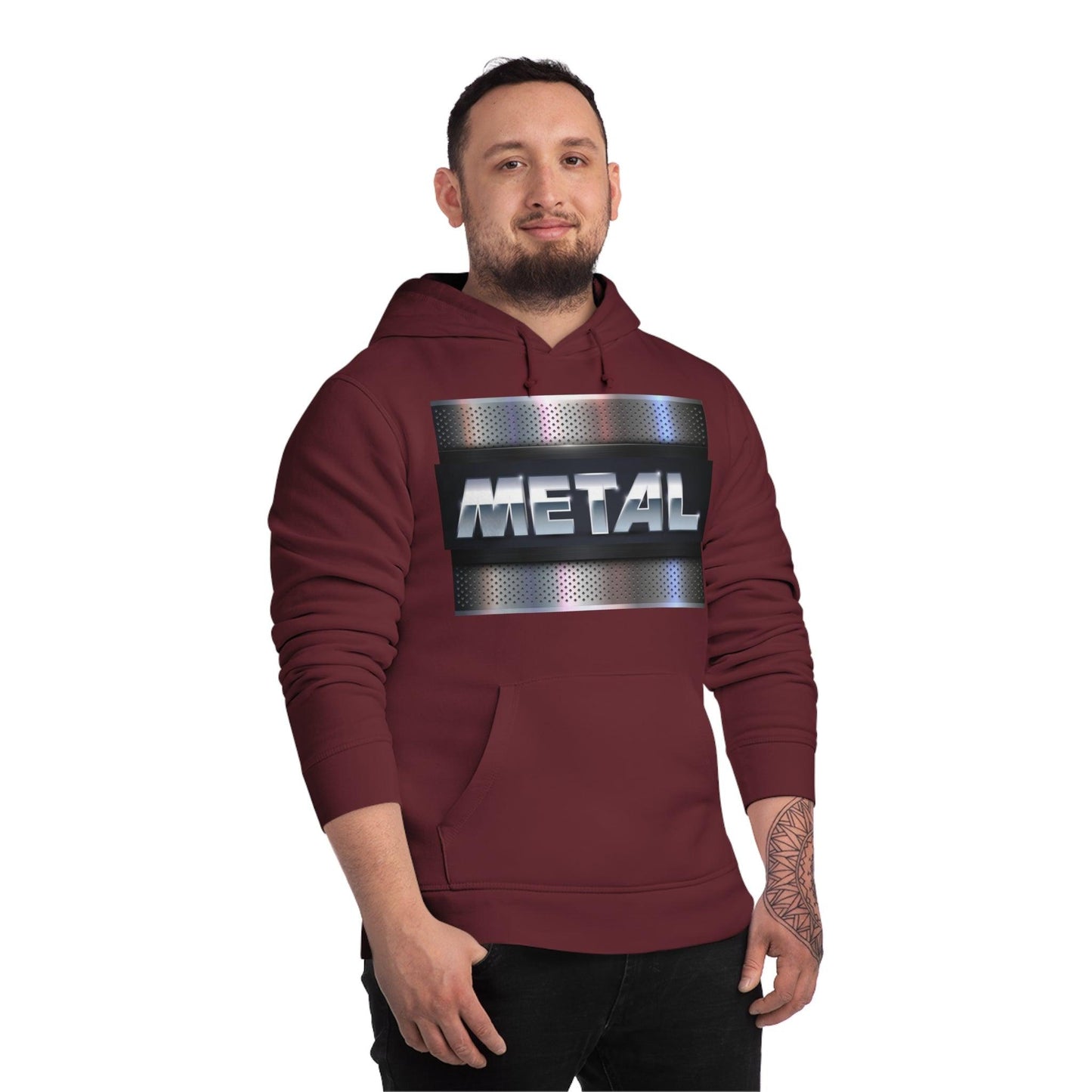 Metal Plate Unisex Drummer Hoodie - Lizard Vigilante