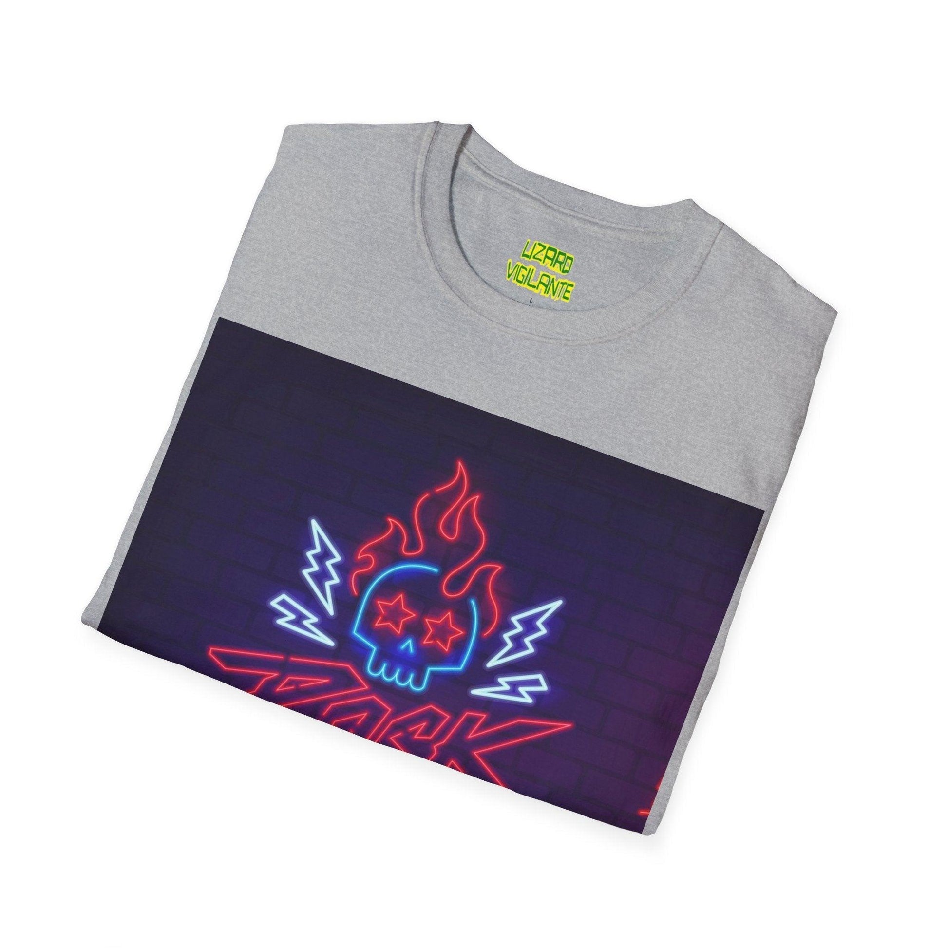 Neon Rock Festival Unisex Softstyle T-Shirt - Lizard Vigilante