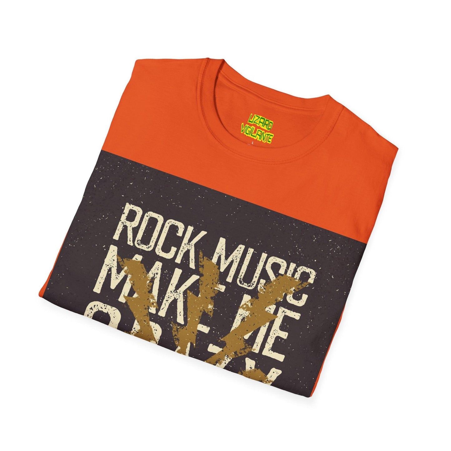 Rock Music Make Me Crazy Unisex Softstyle T-Shirt - Lizard Vigilante