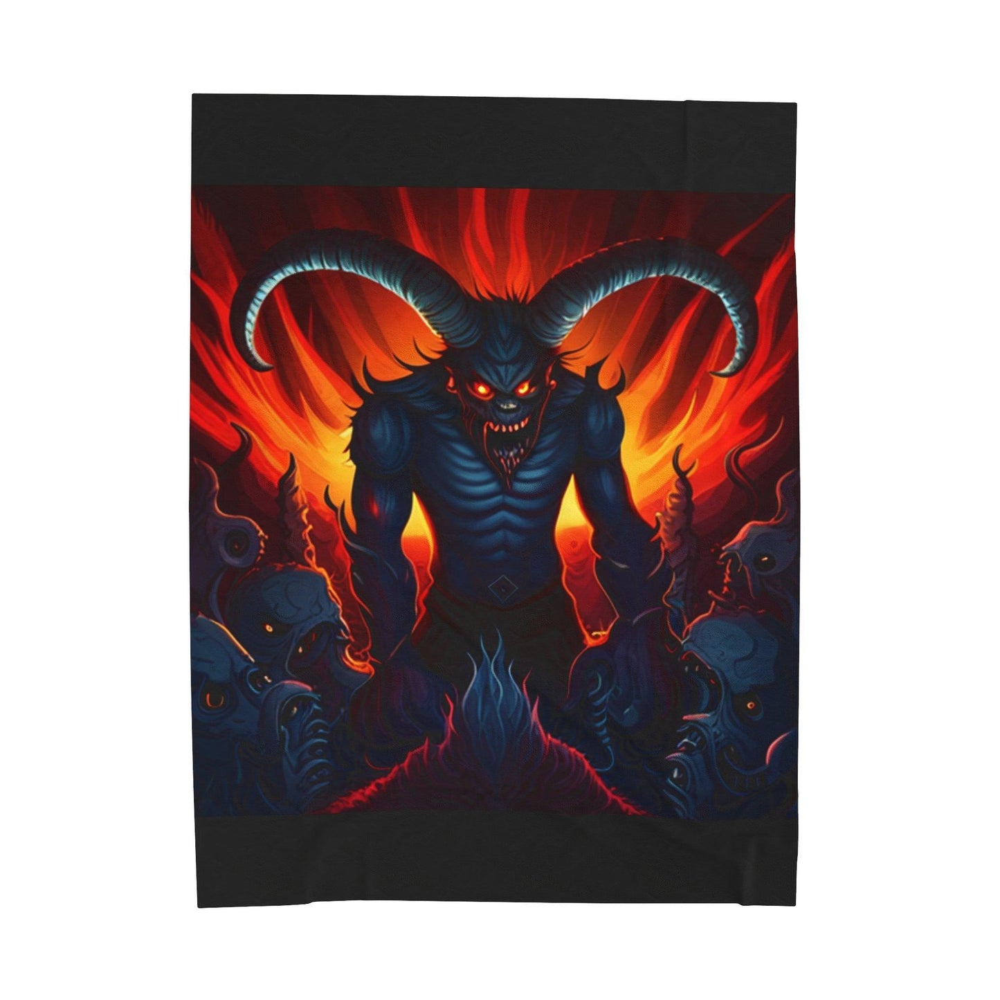 Horny Devil Velveteen Plush Blanket - Lizard Vigilante