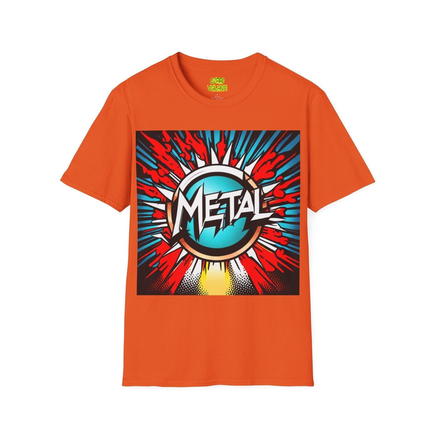 METAL Sun Logo Unisex Softstyle T-Shirt - Lizard Vigilante