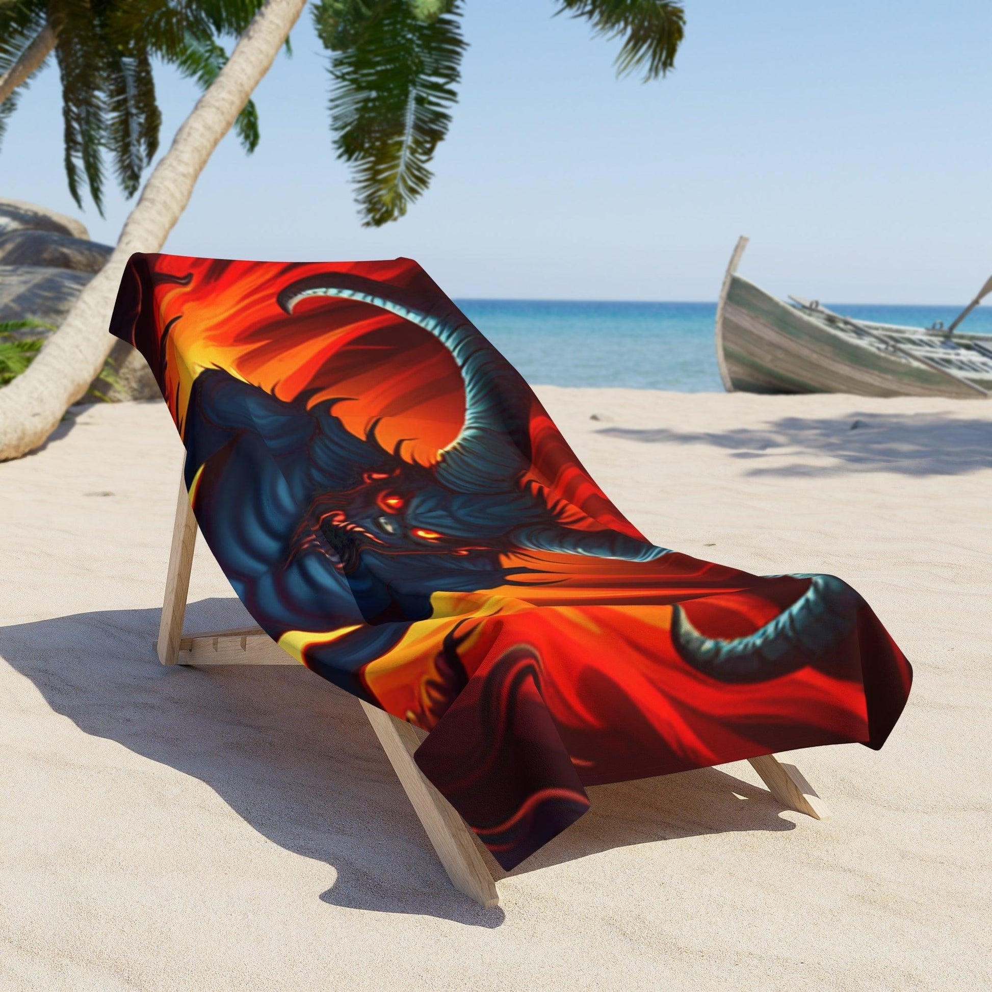 Horny Devil Beach Towel - Lizard Vigilante