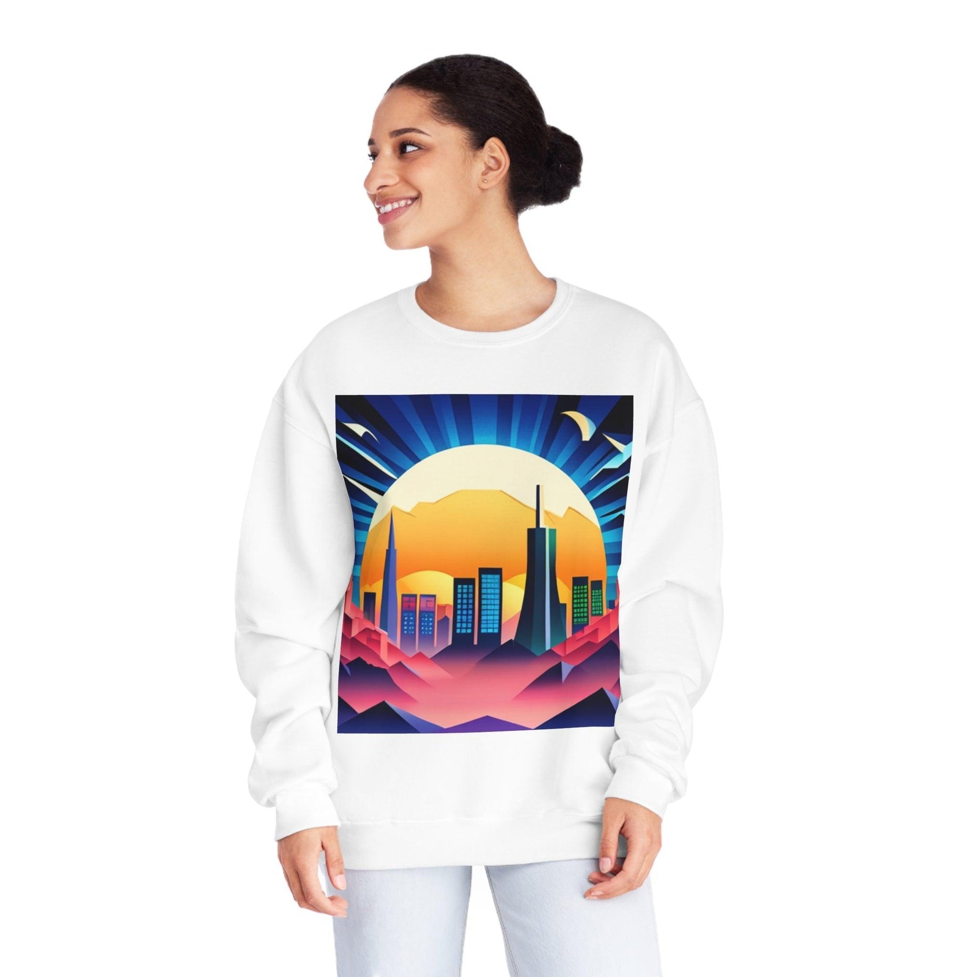 City of Futuris Unisex NuBlend® Crewneck Sweatshirt - Lizard Vigilante